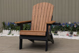 Set of 4 Deluxe King Size Folding Adirondack Chairs with Built in Footrest & Cup/Wine Holders