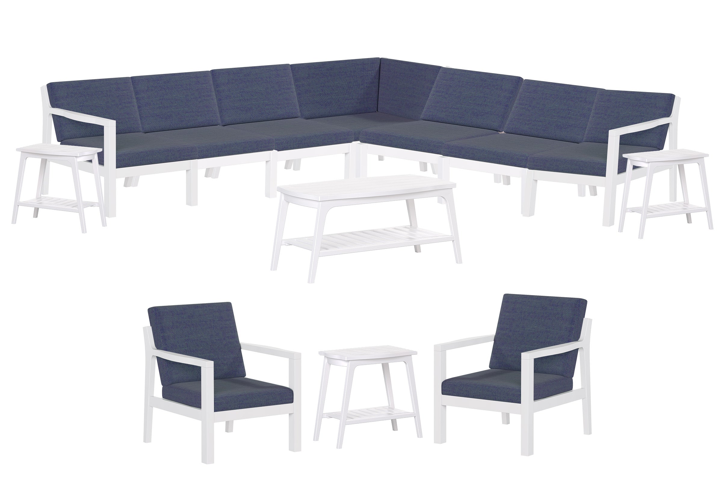 13-Piece Mayfair Ultimate Outdoor Sectional Sunbrella® Fabric