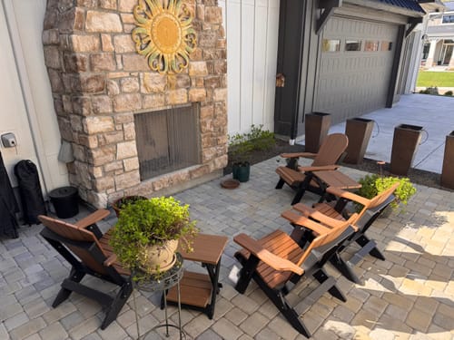 Folding Adirondack Chairs Set of 4 King-Size