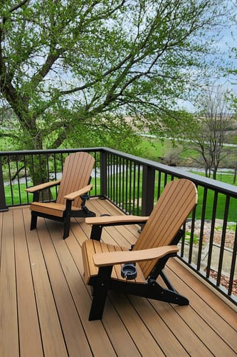 Folding Adirondack Chair with Built in Footrest & Cup/Wine Holders King Size