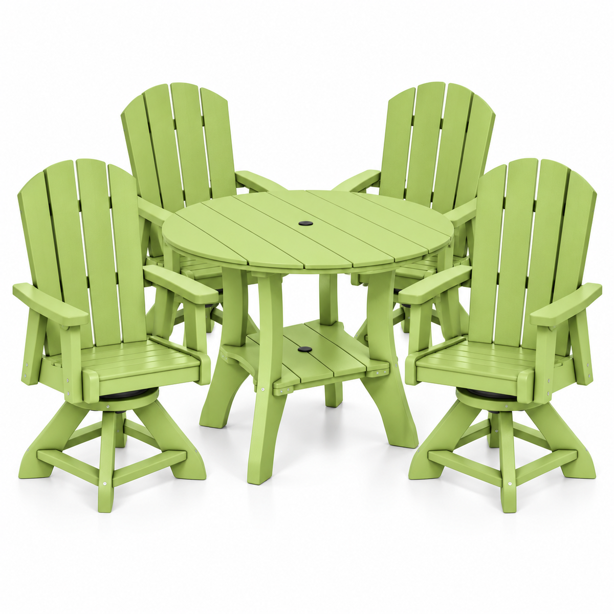 5-Piece Haven 43" Round Swivel Dining Set