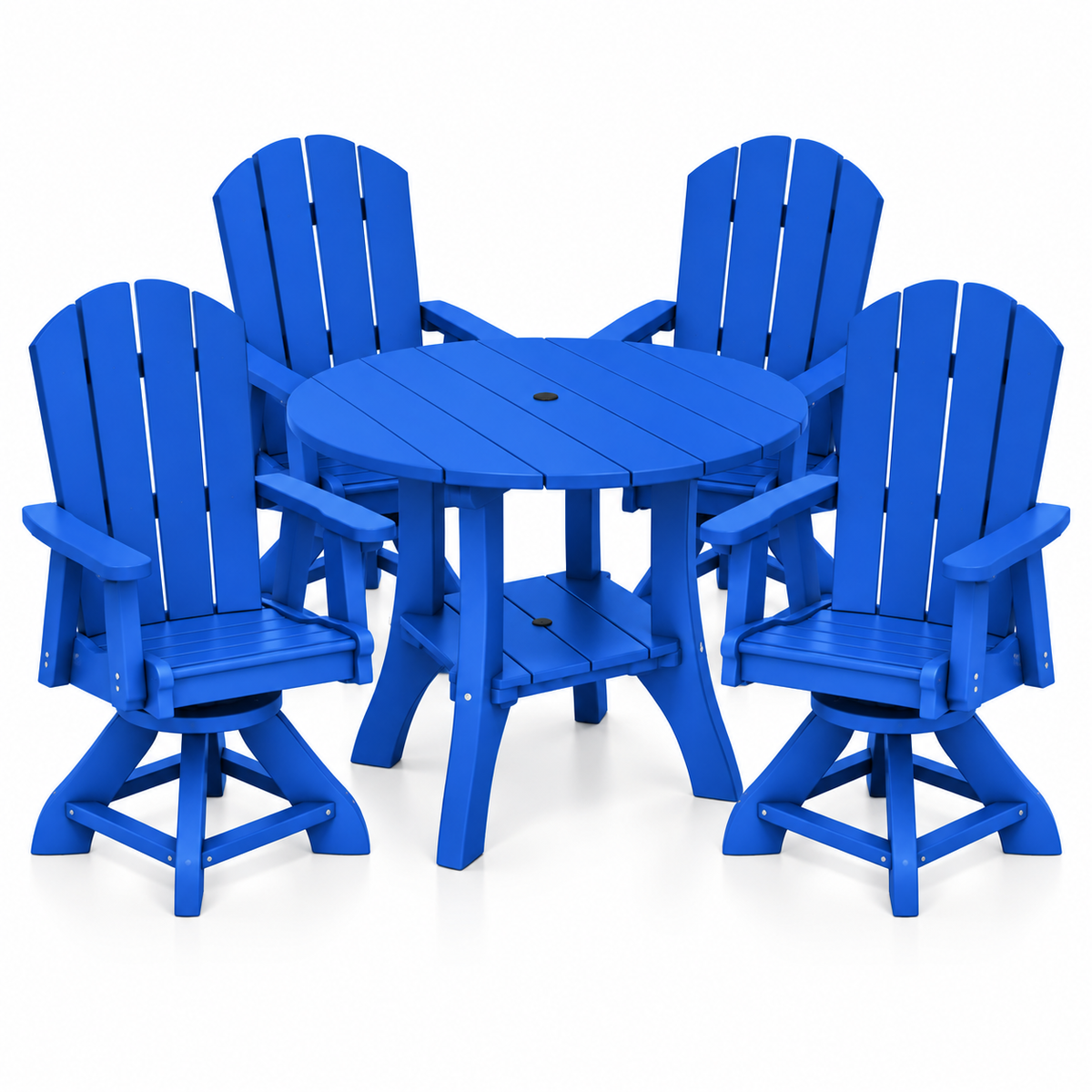 5-Piece Haven 43" Round Swivel Dining Set