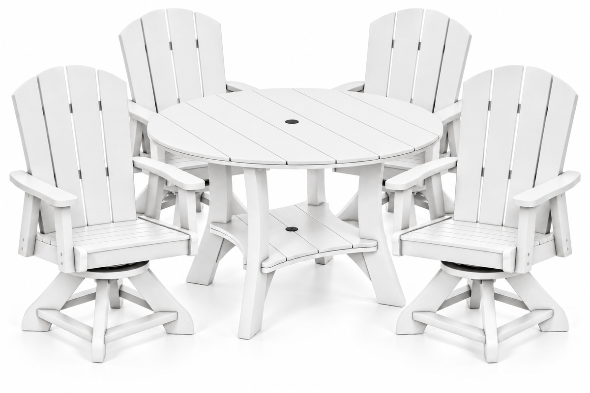 5-Piece Haven 43" Round Swivel Dining Set