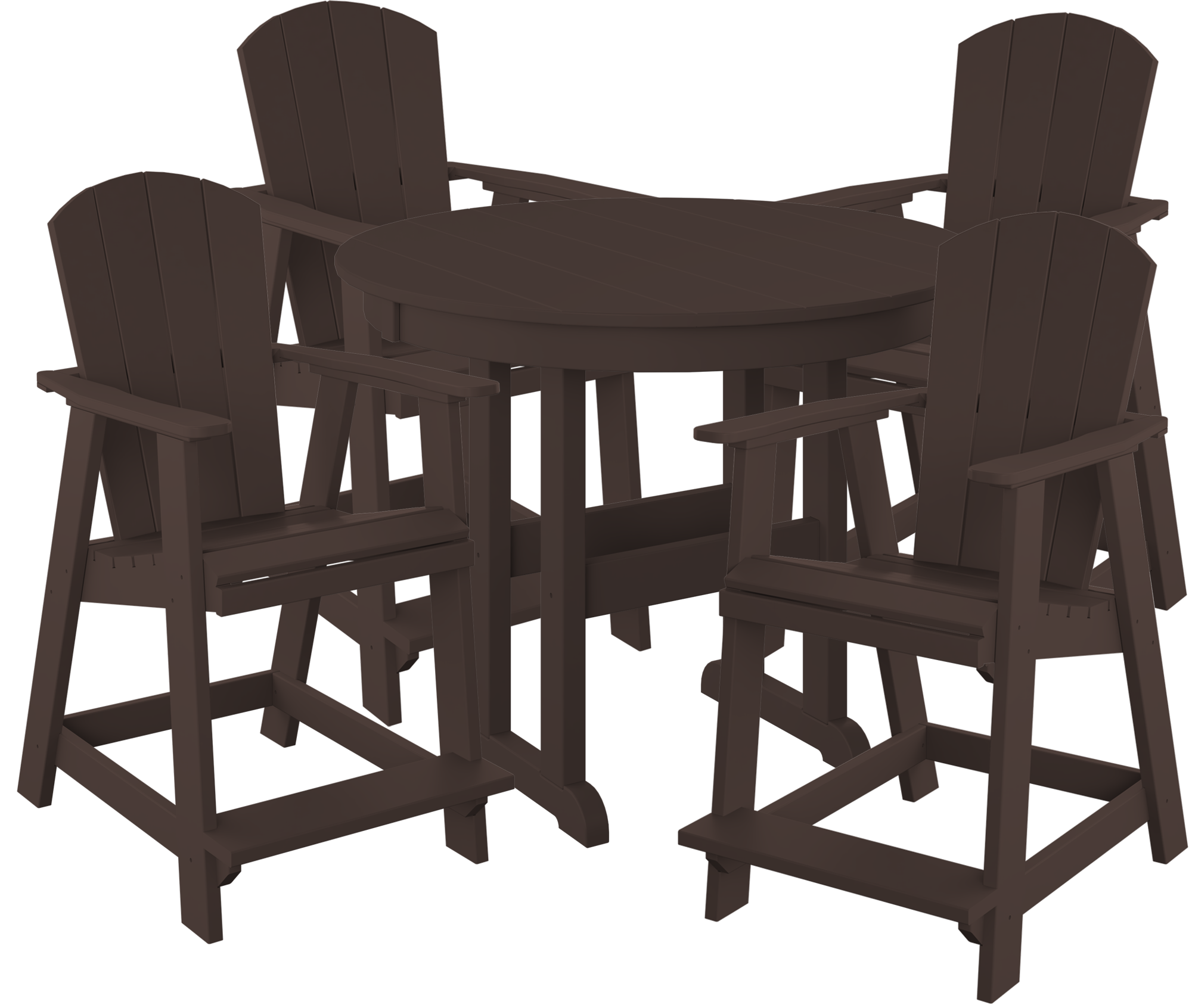 DURAWEATHER POLY® 5-Piece Maybeck Adirondack Counter Set