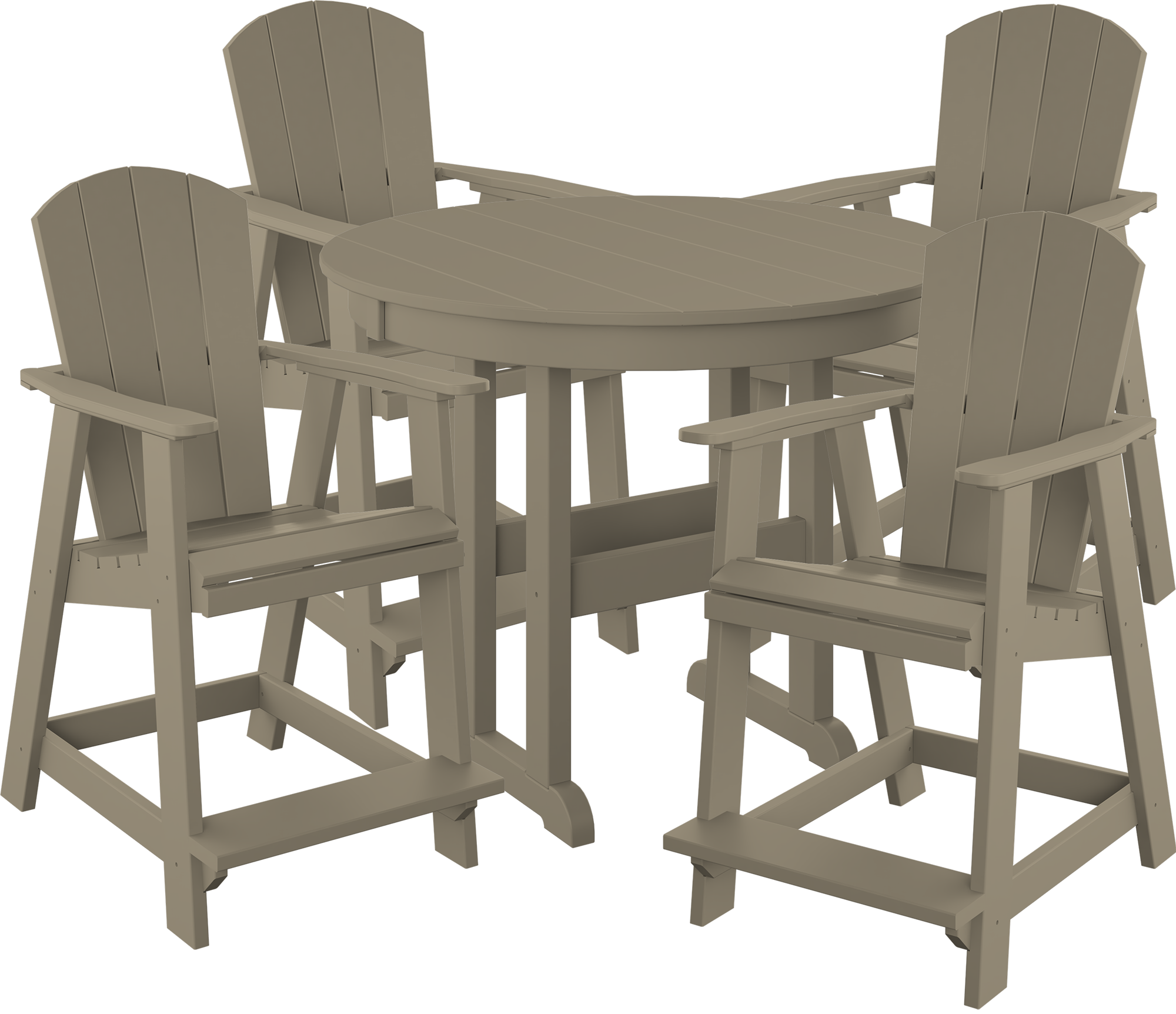 DURAWEATHER POLY® 5-Piece Maybeck Adirondack Counter Set