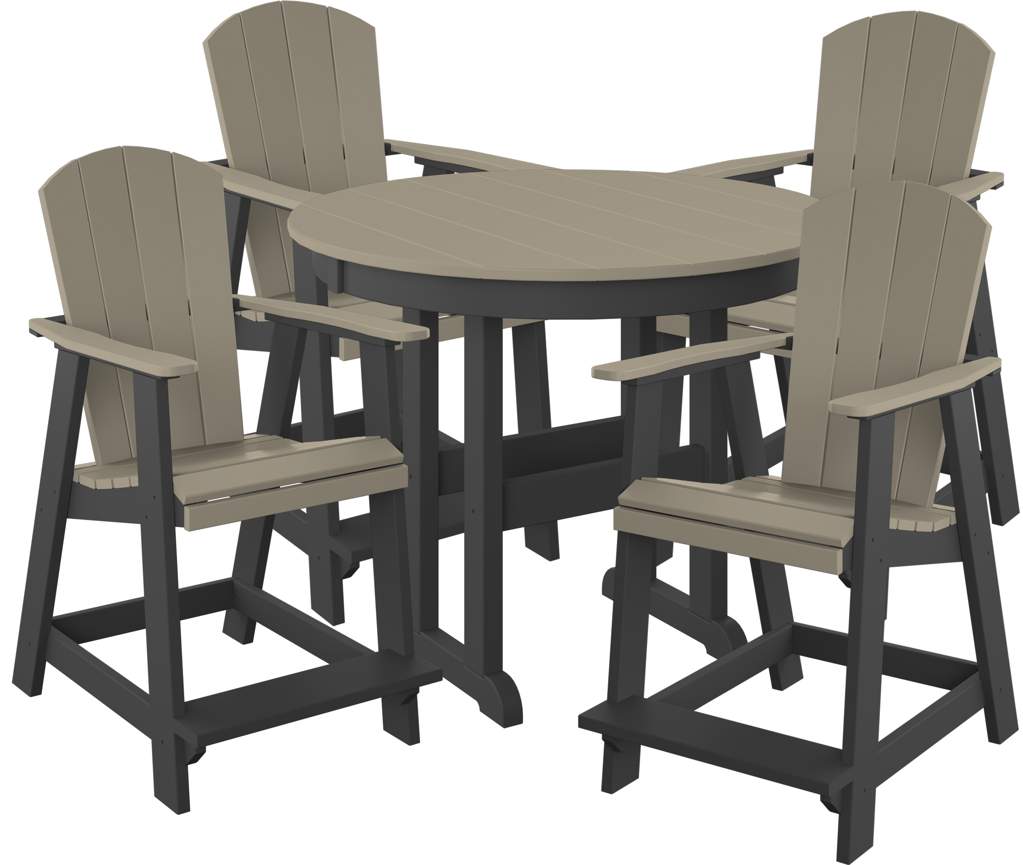 DURAWEATHER POLY® 5-Piece Yorkshire Adirondack Counter Set