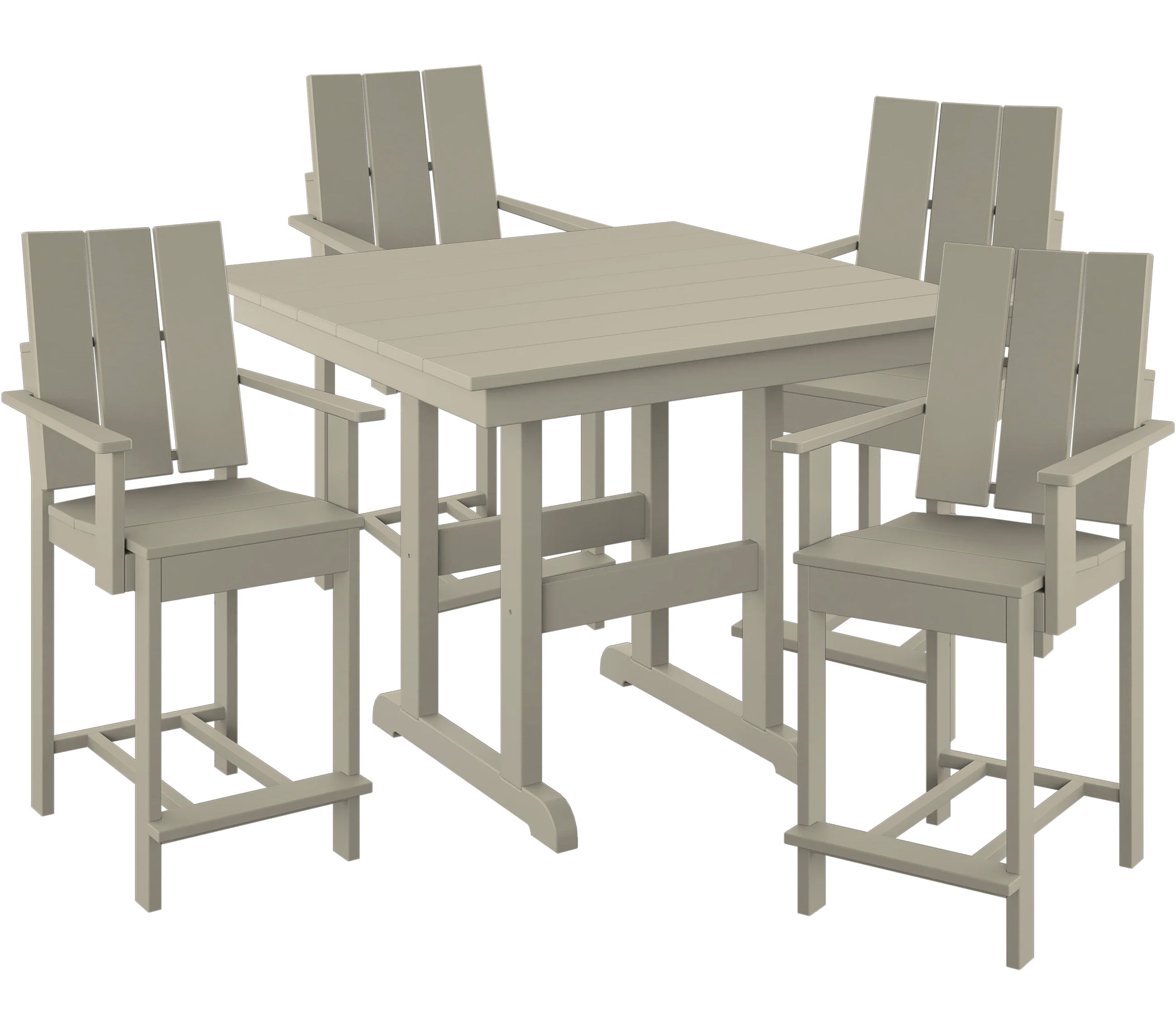 5-Piece Modern Adirondack Counter Set