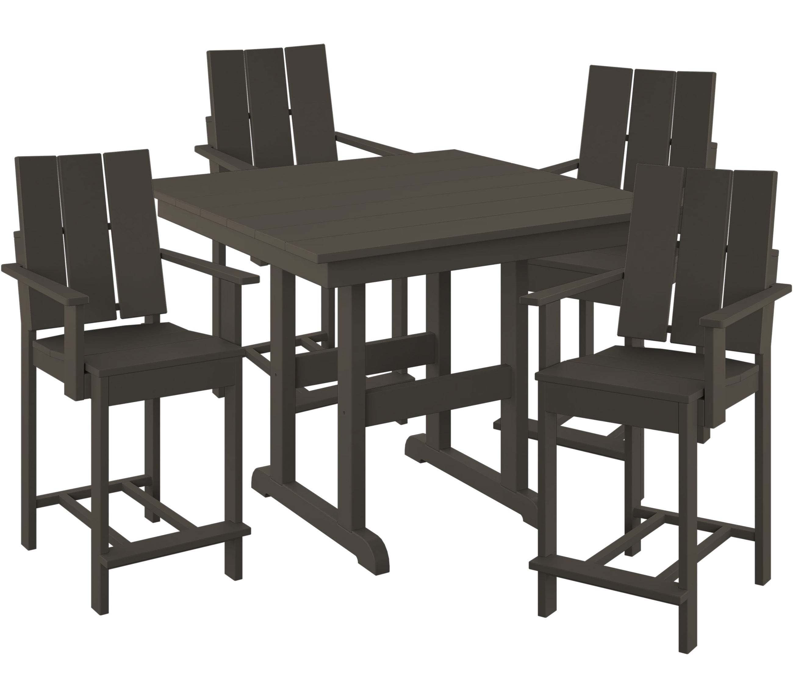 5-Piece Modern Adirondack Counter Set