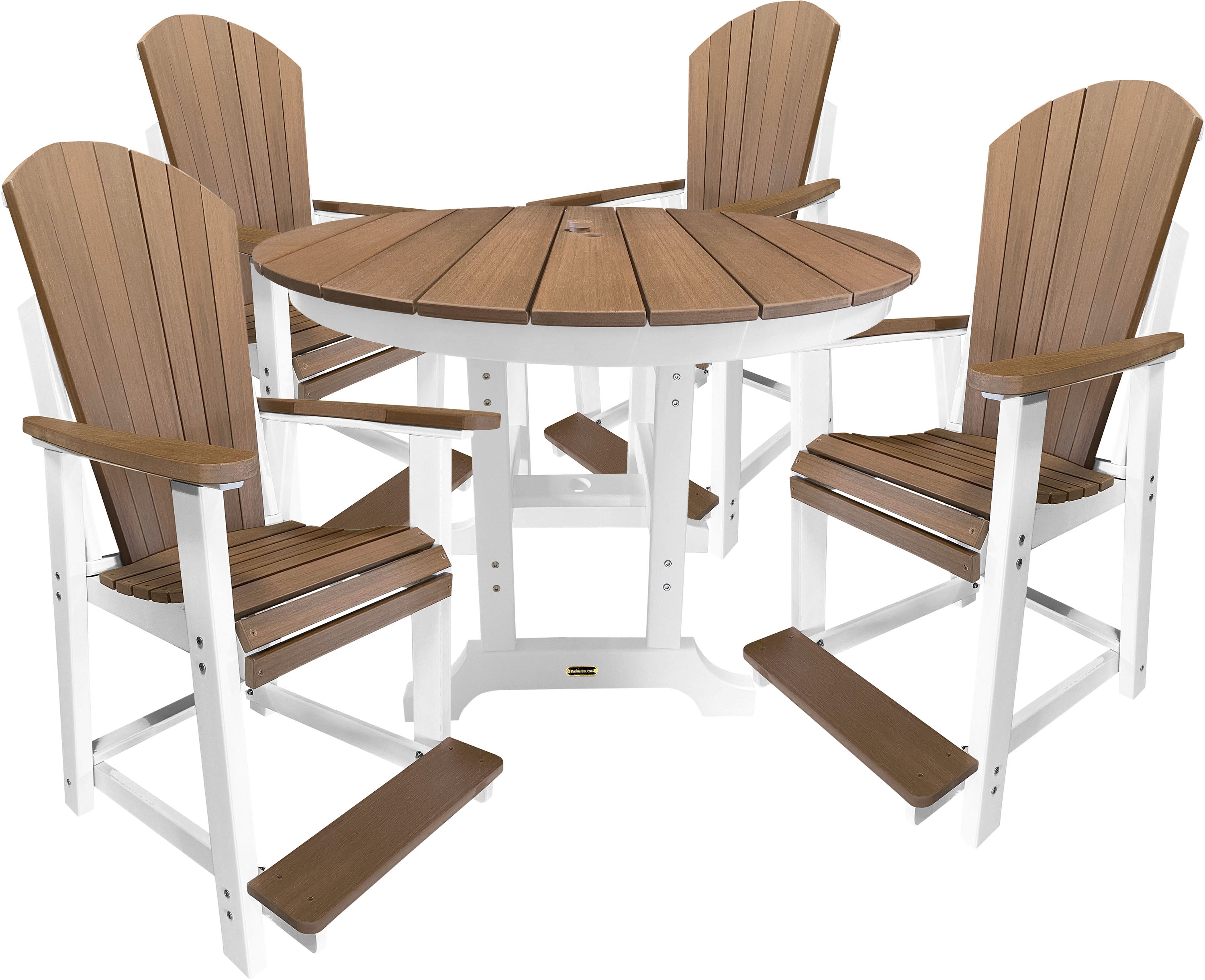 DURAWEATHER POLY® 5-Piece Traditional Adirondack Counter Height Dining Table Set