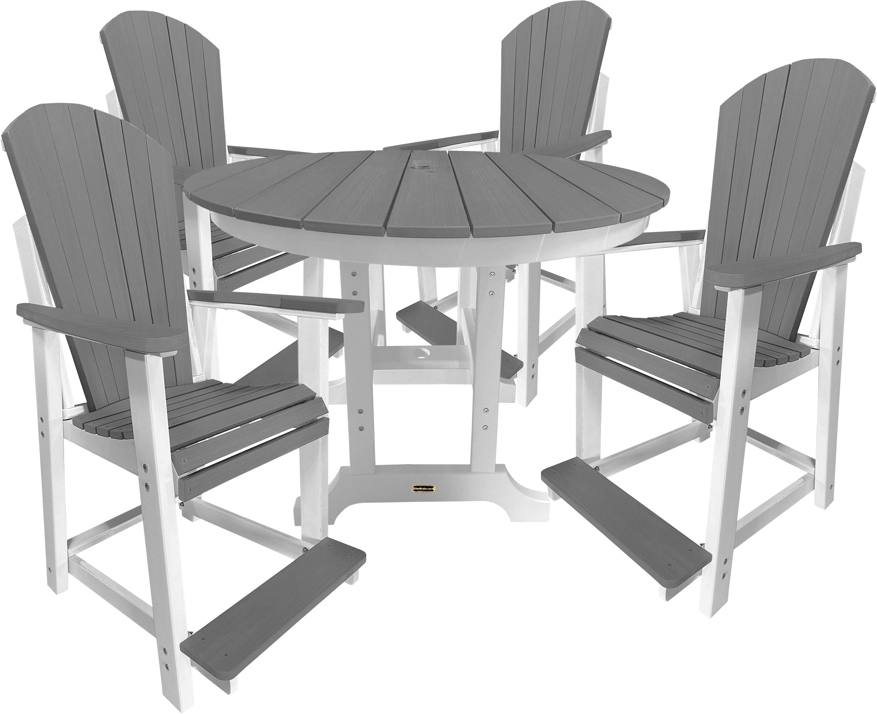 DURAWEATHER POLY® 5-Piece Traditional Adirondack Counter Height Dining Table Set