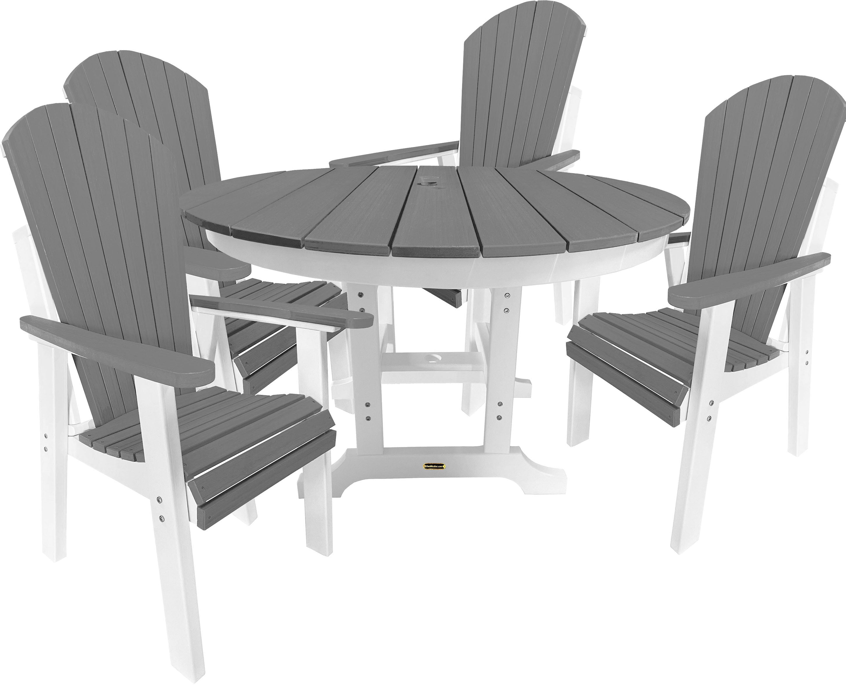 DURAWEATHER POLY® 5-Piece Traditional Adirondack Dining Table Set