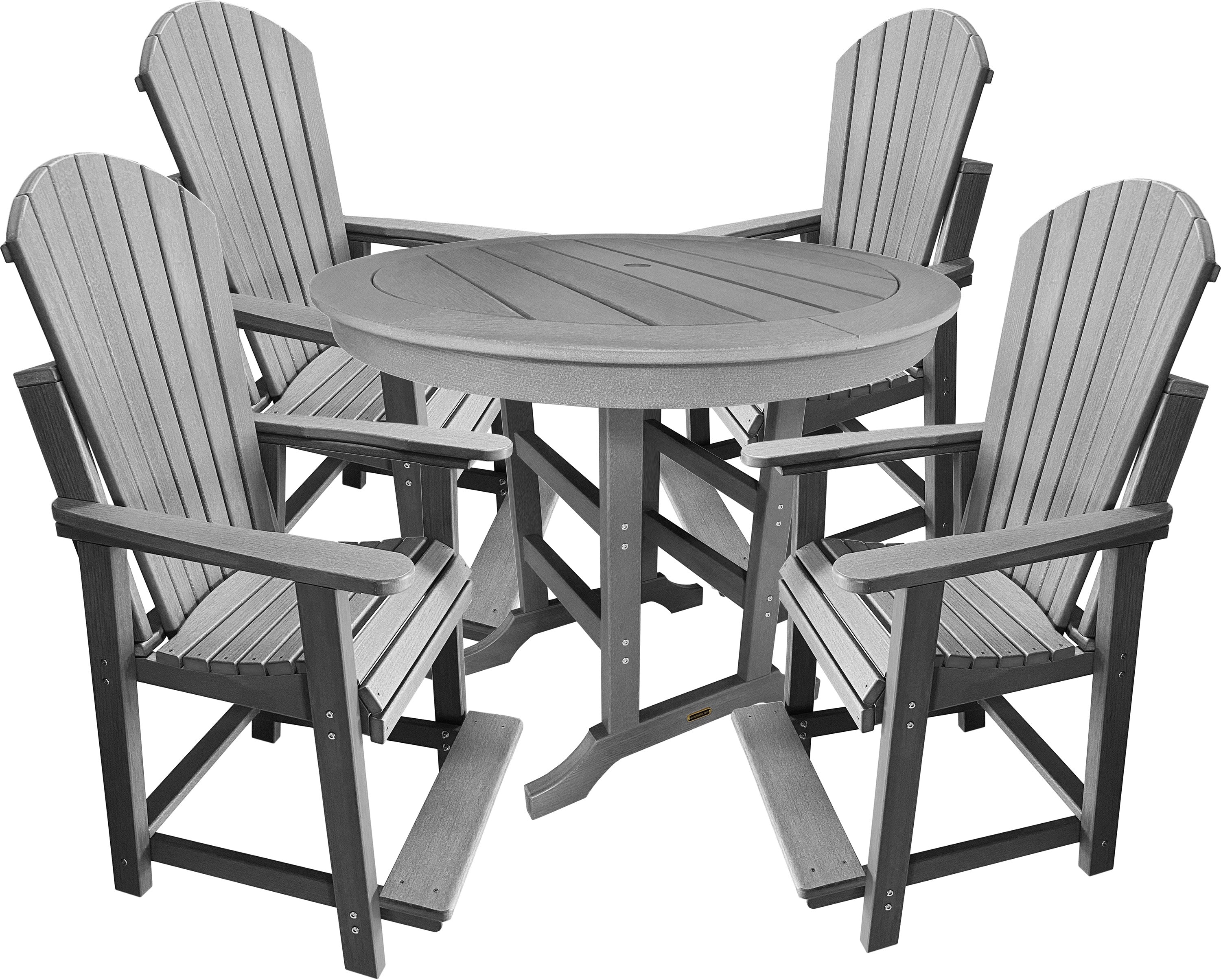 DURAWEATHER POLY® 5-Piece Classic Adirondack Counter Height Dining Table Set