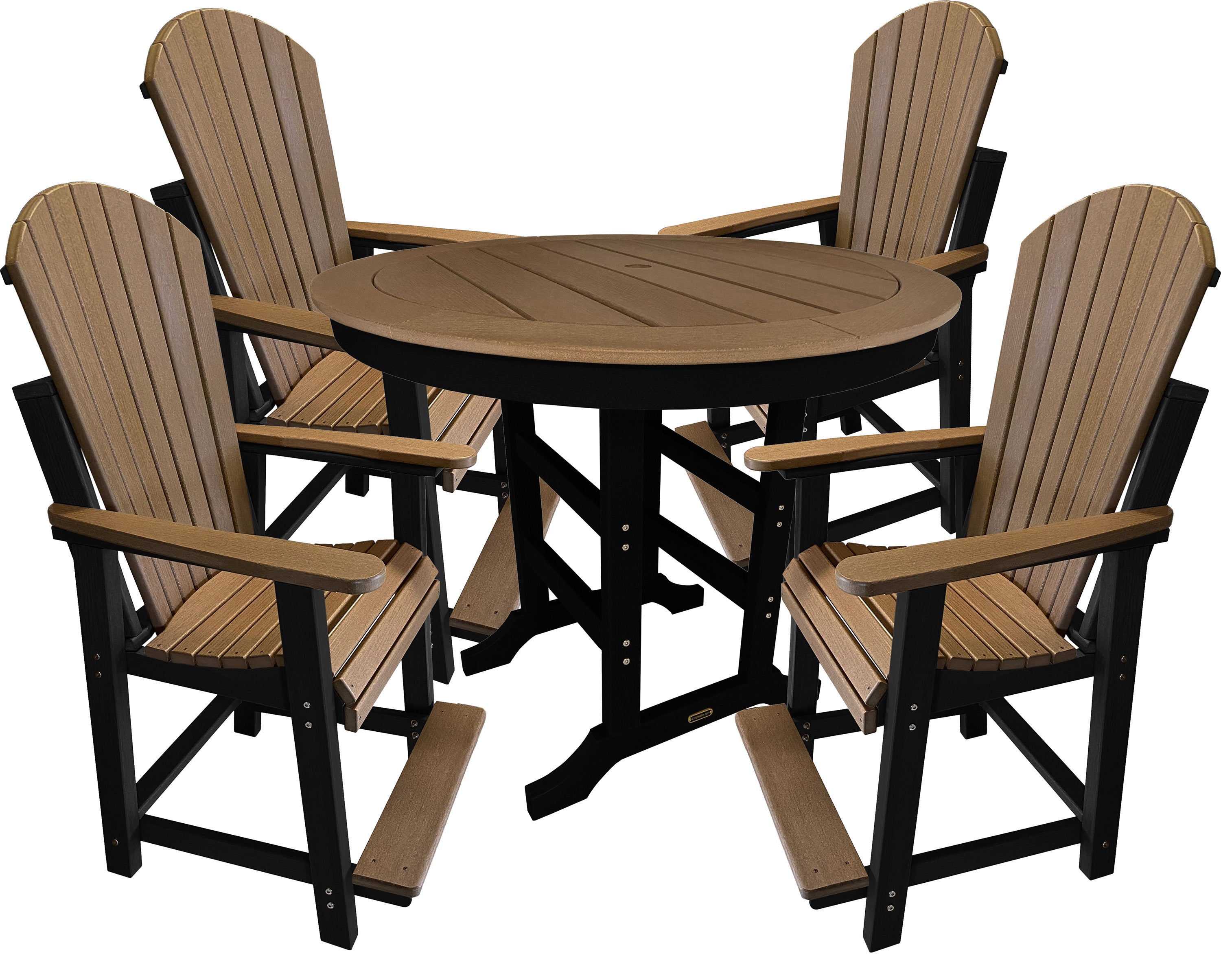 DURAWEATHER POLY® 5-Piece Classic Adirondack Counter Height Dining Table Set