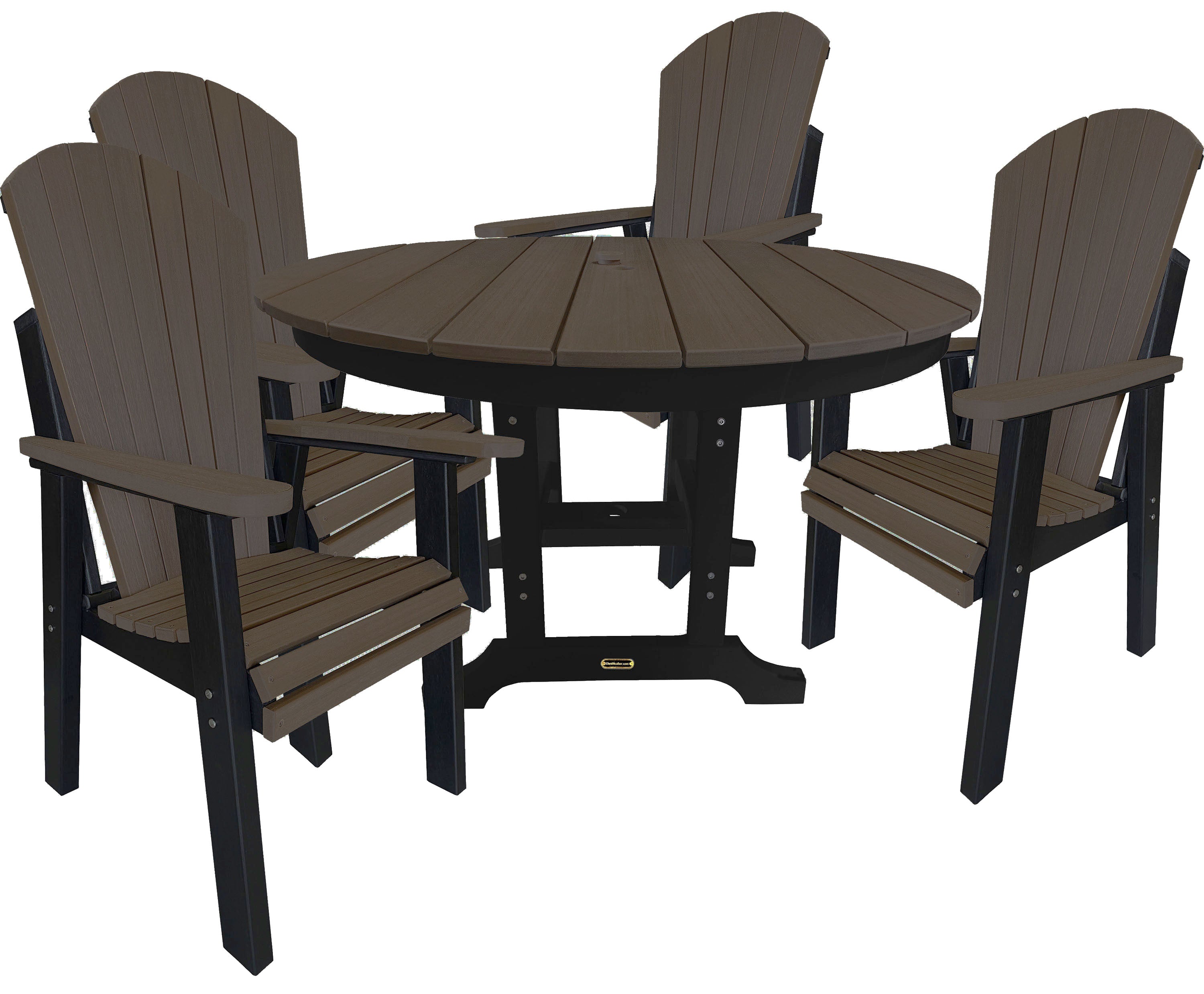 DURAWEATHER POLY® 5-Piece Traditional Adirondack Dining Table Set