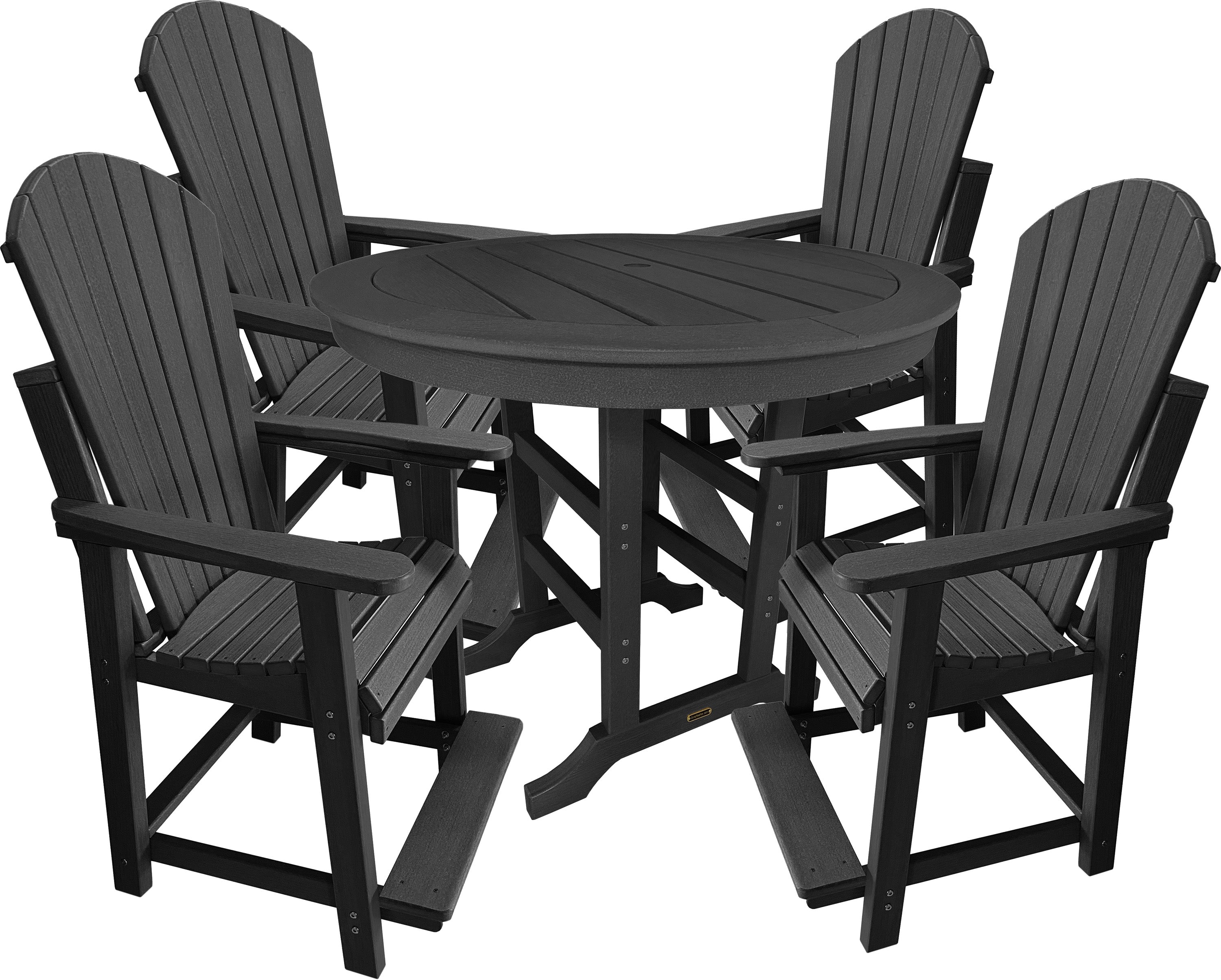 DURAWEATHER POLY® 5-Piece Classic Adirondack Counter Height Dining Table Set