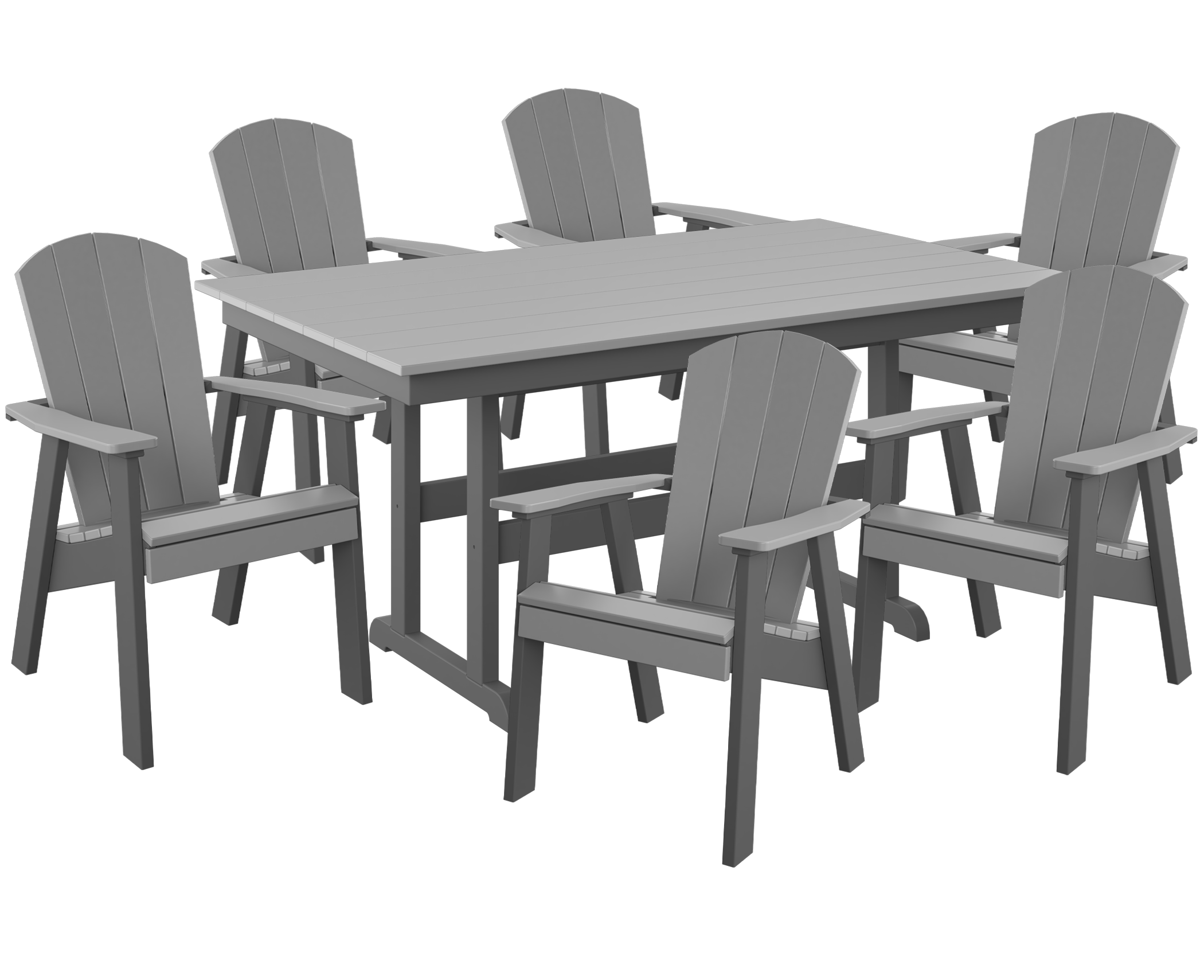 DURAWEATHER POLY® 7-Piece Maybeck Adirondack Dining Set