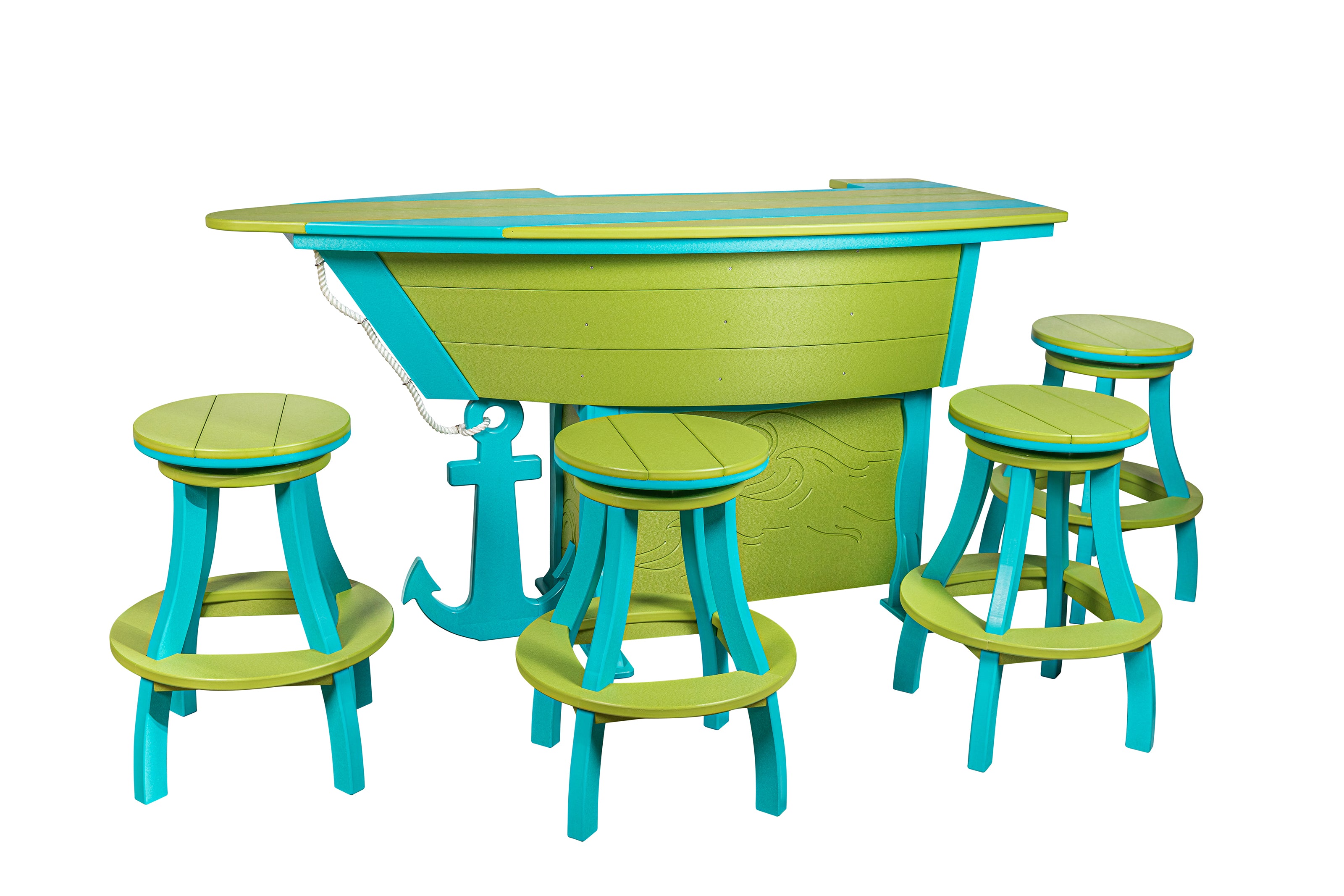 DuraWeather Poly&reg; 5-Piece 6'ft Nautical Bar