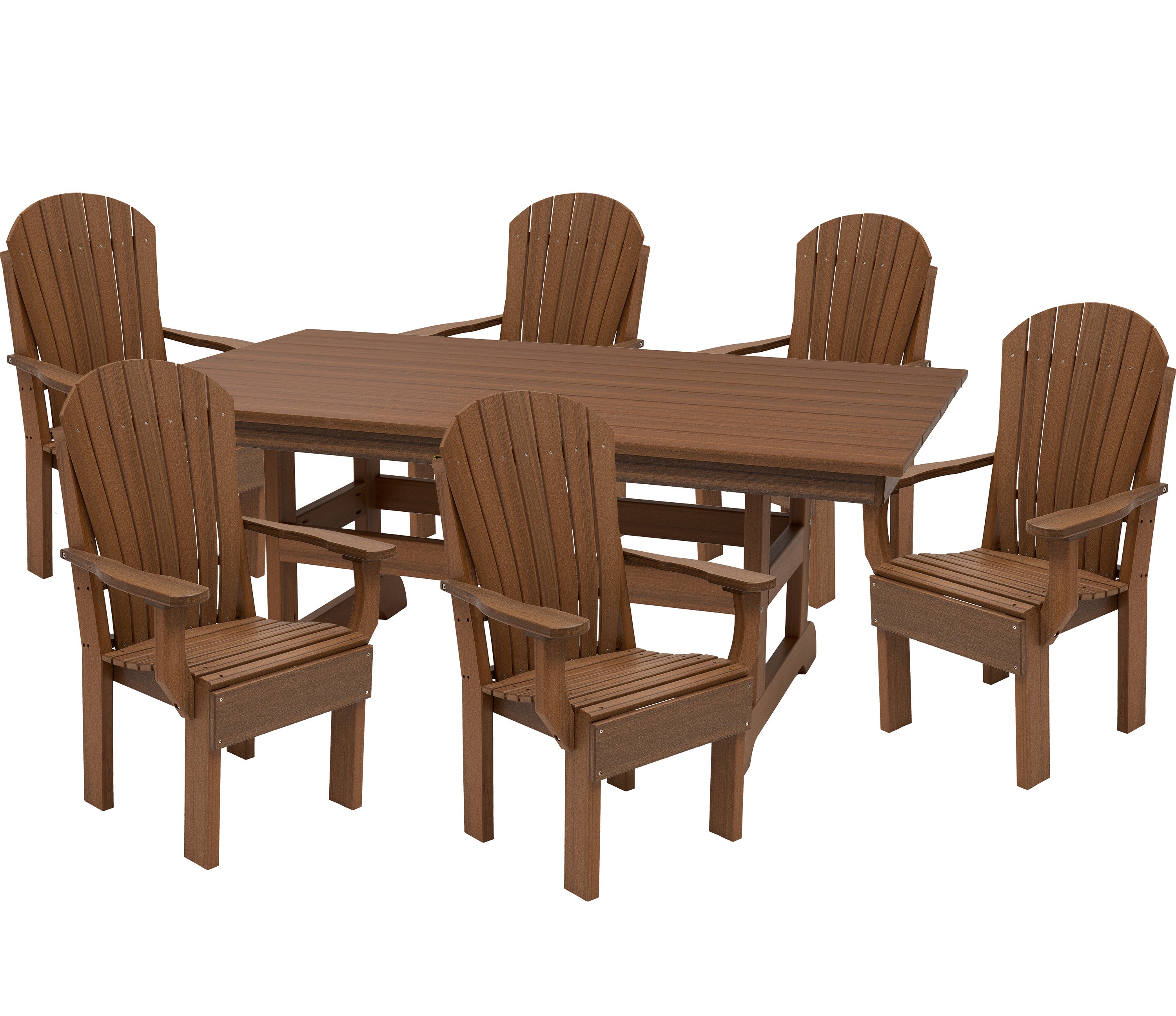 7-Piece Farmhouse Adirondack Dining Table Set