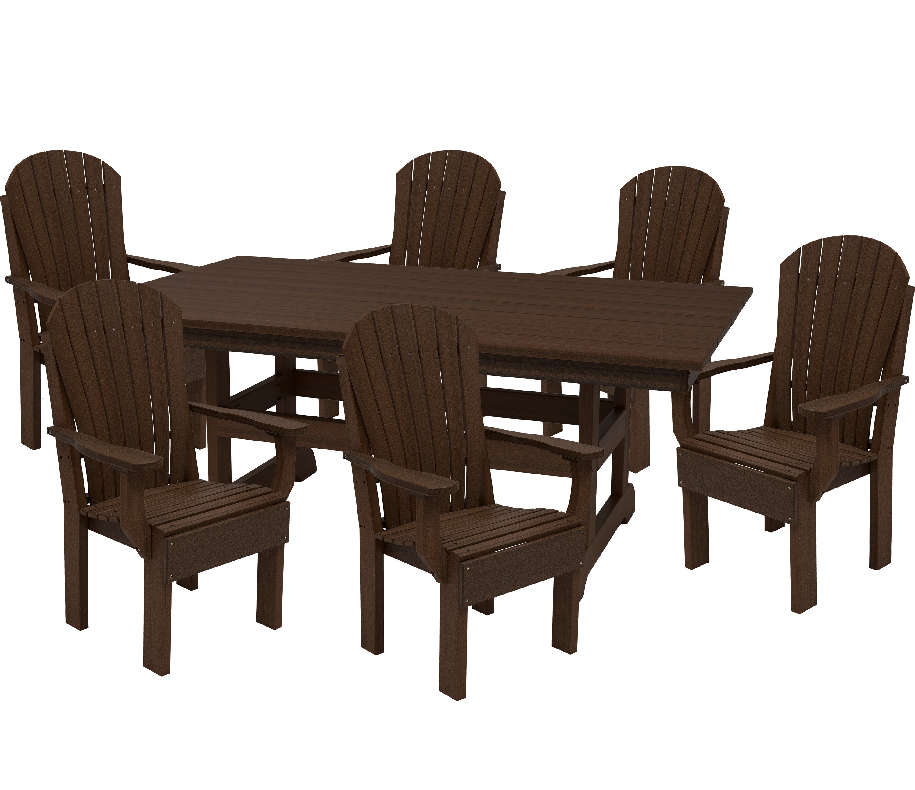 7-Piece Farmhouse Adirondack Dining Table Set