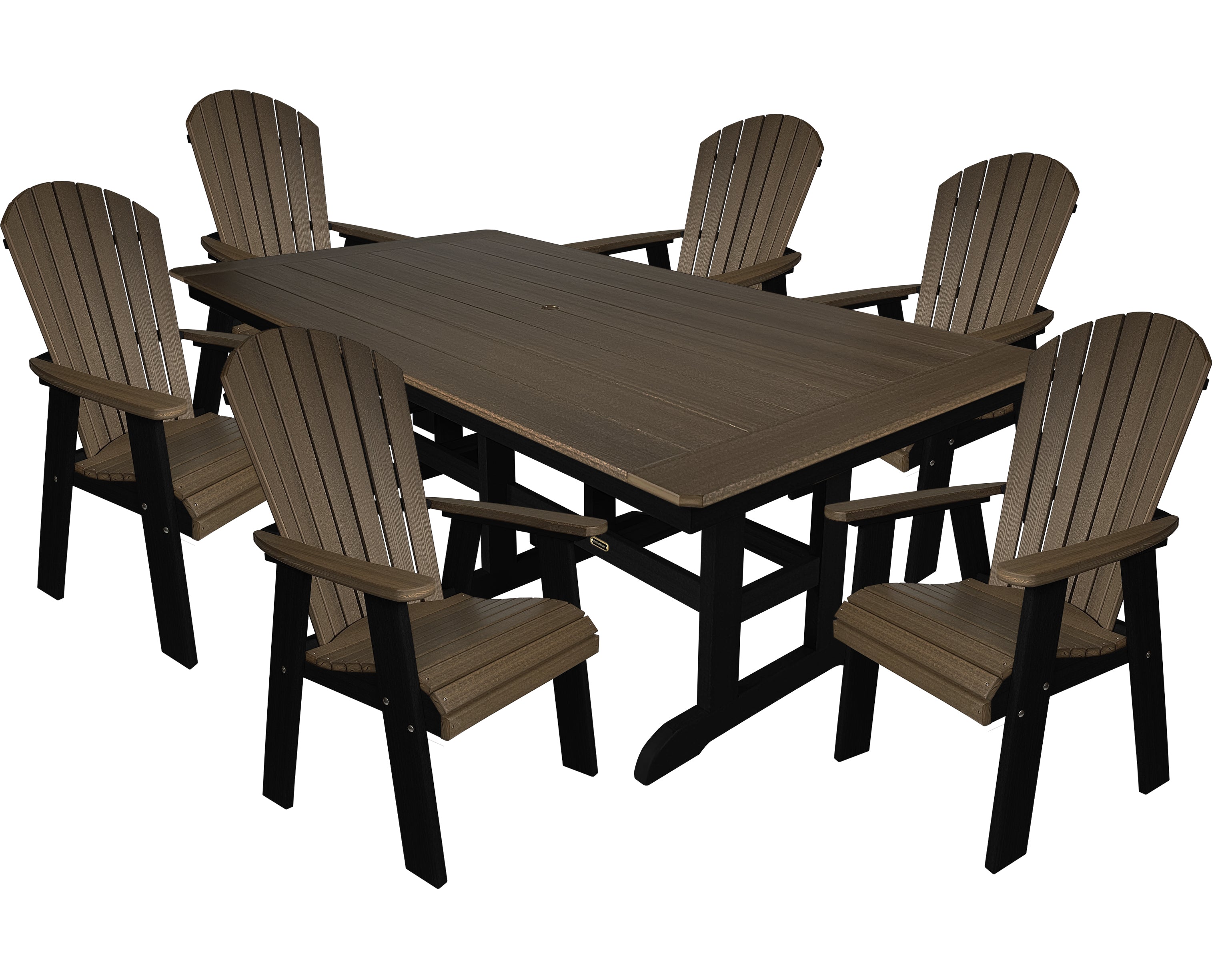 7-Piece Oceanview Adirondack Dining Set - Fully Assembled