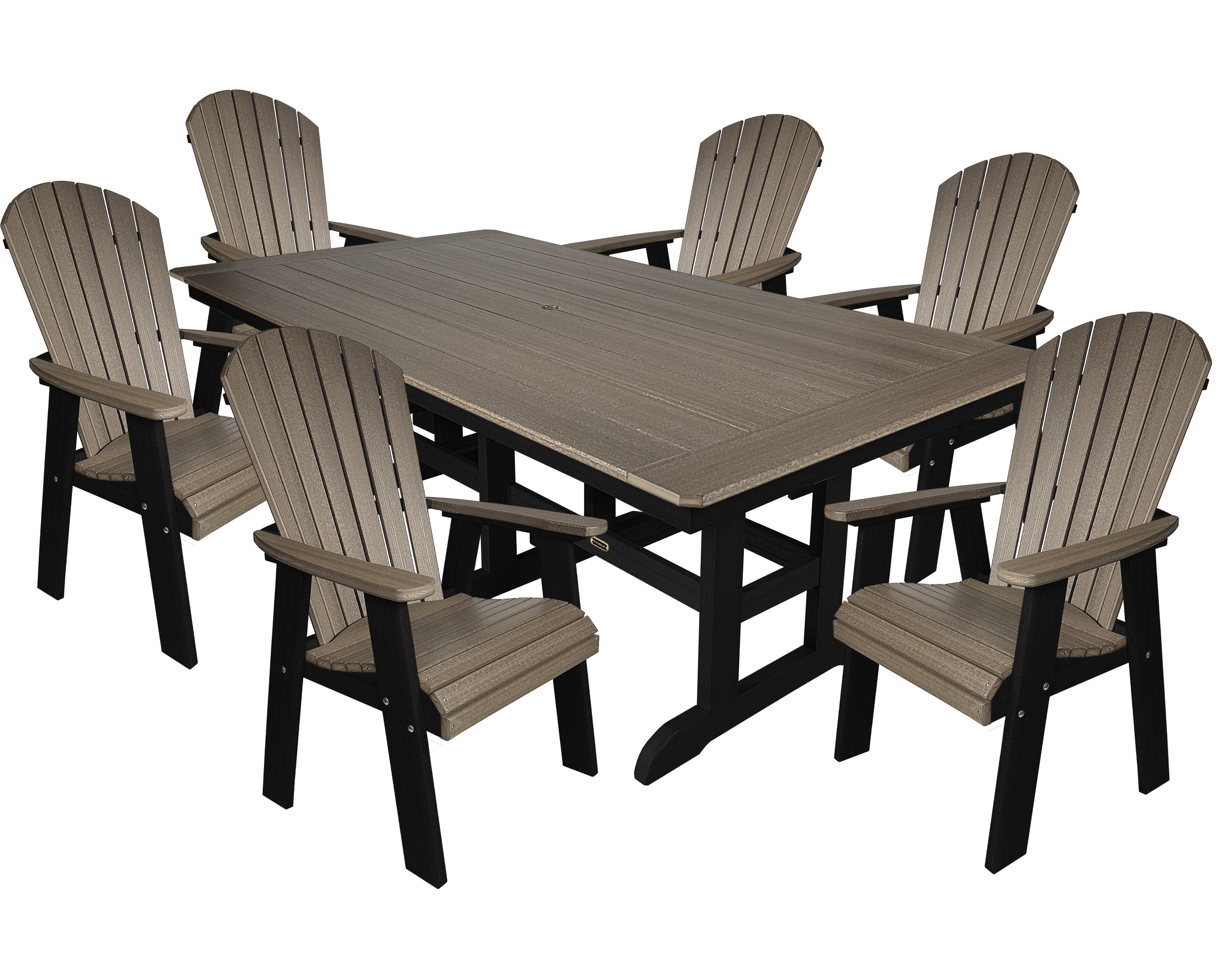 7-Piece Oceanview Adirondack Dining Set - Fully Assembled