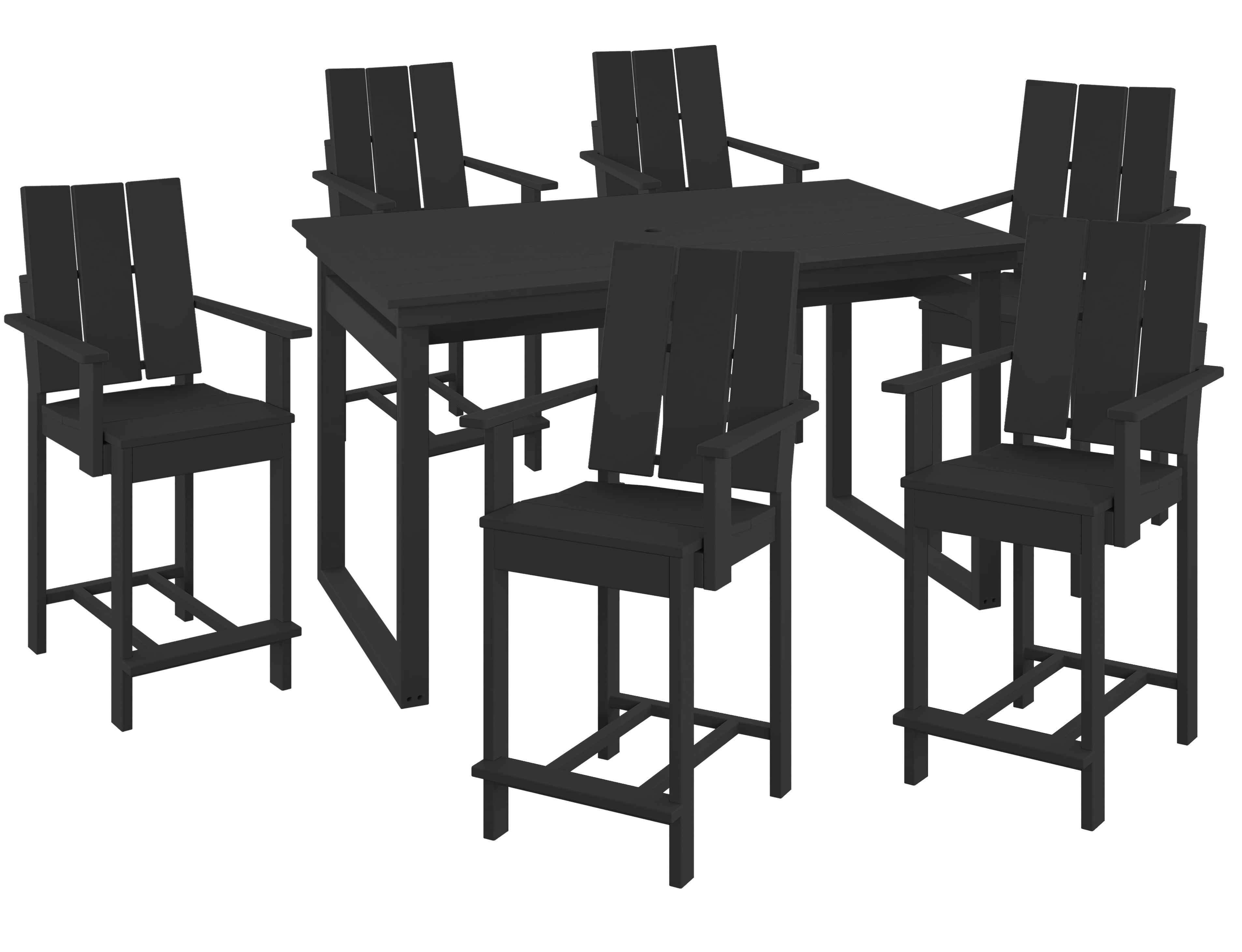 7-Piece Modern Adirondack Counter Set