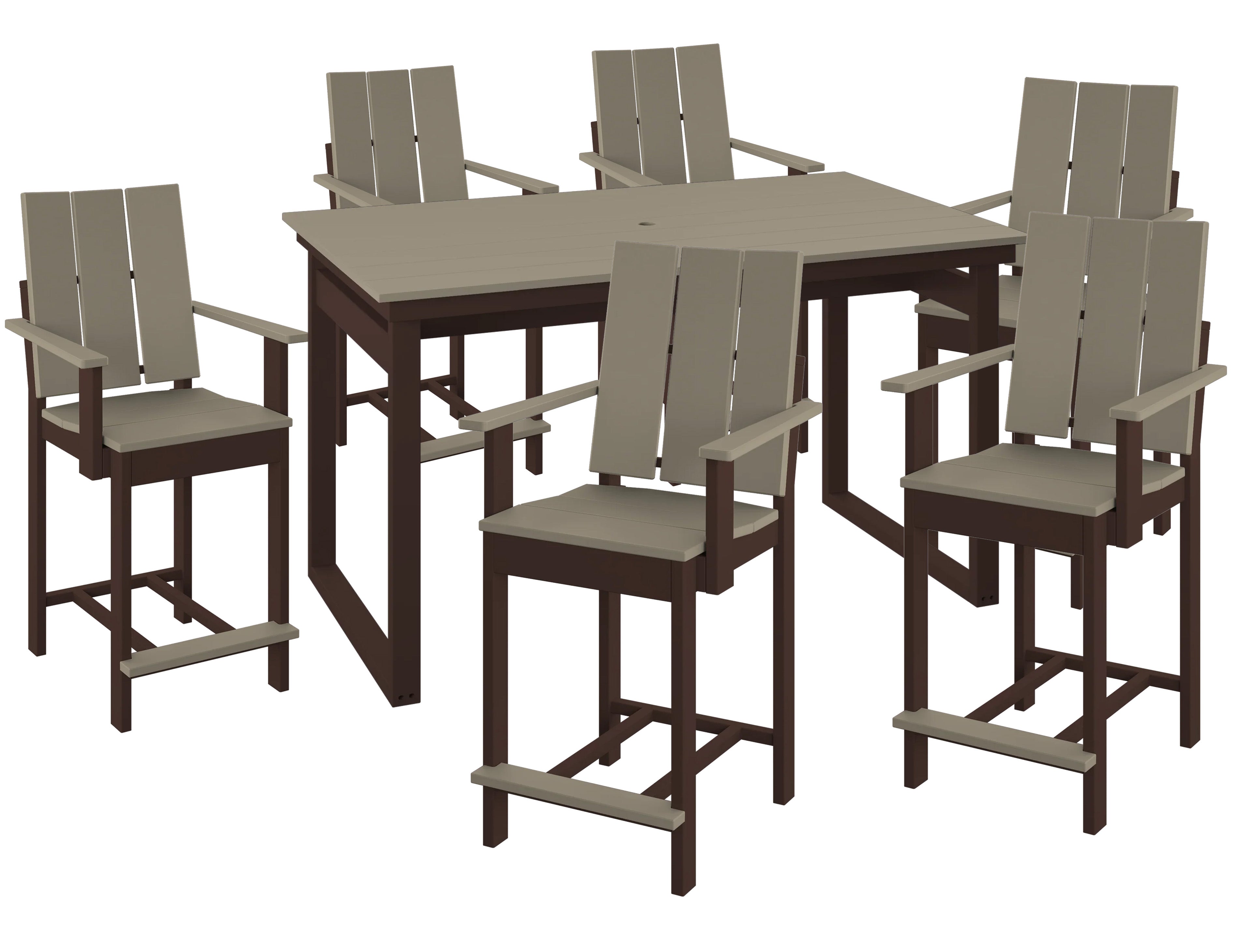 7-Piece Modern Adirondack Counter Set