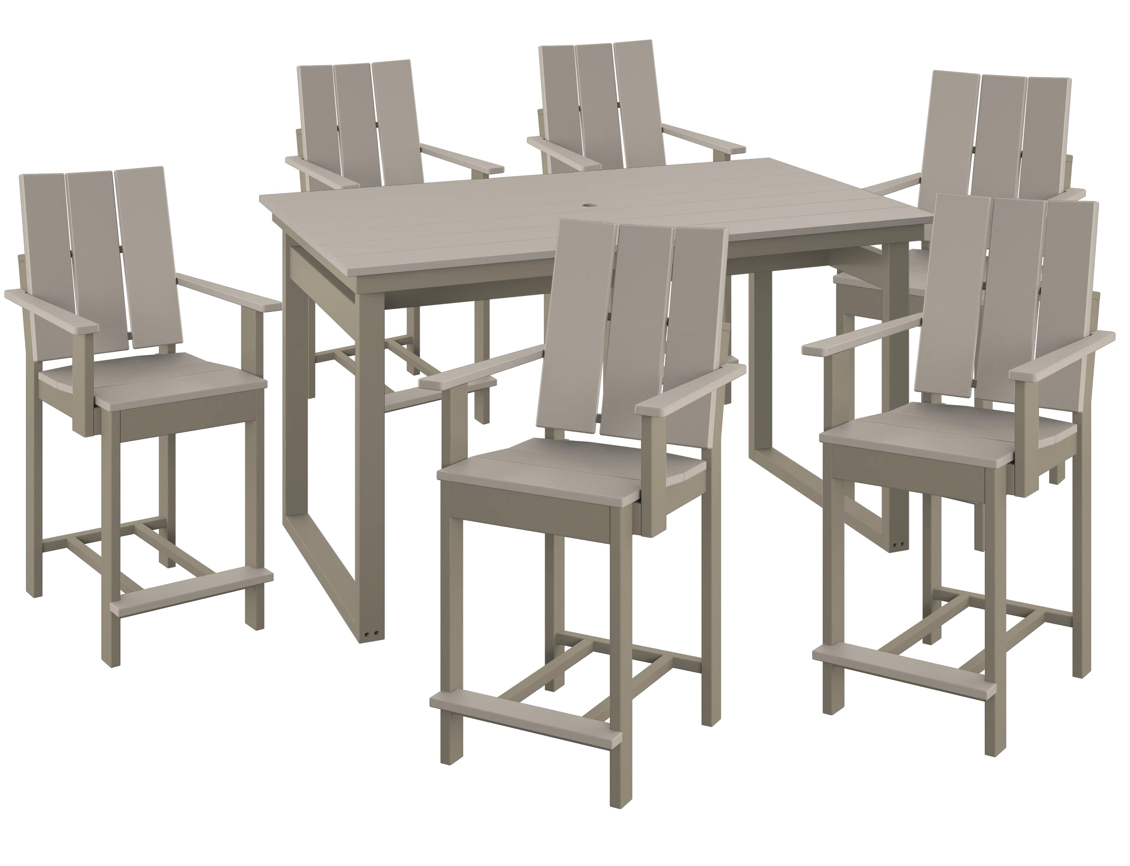 7-Piece Modern Adirondack Counter Set