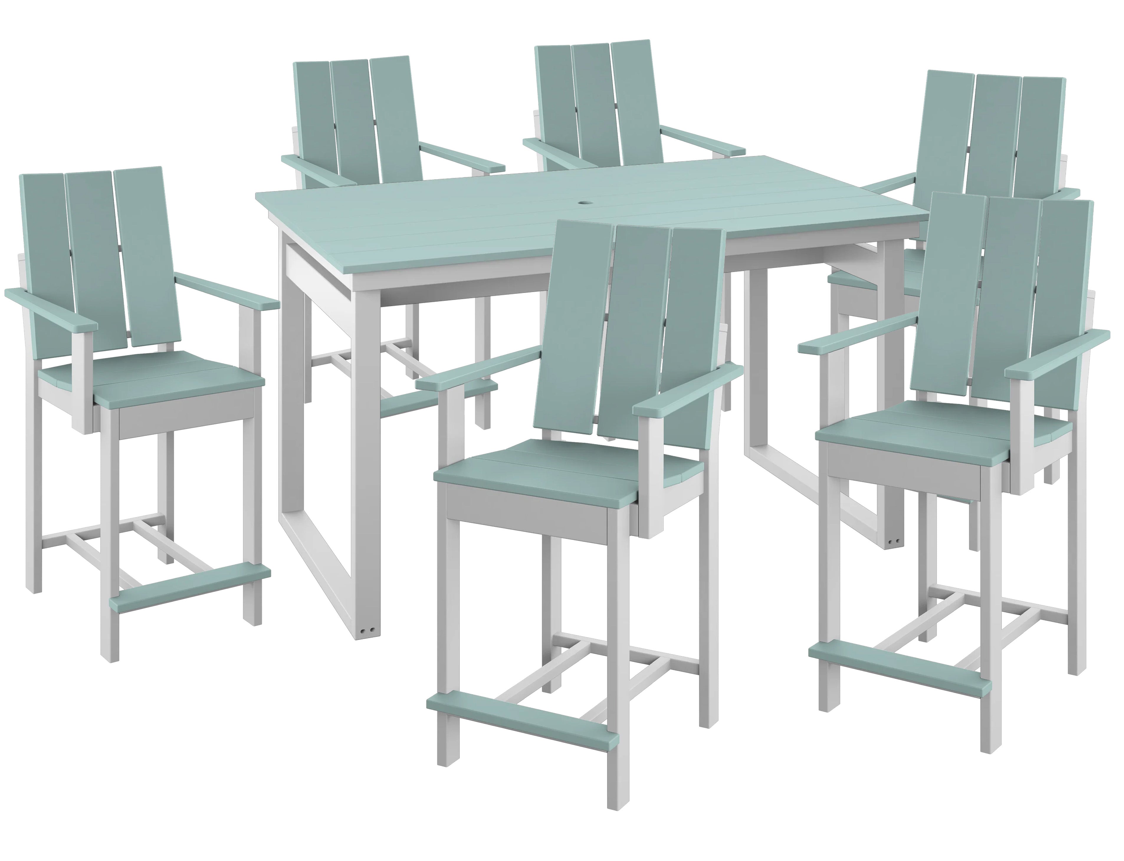 7-Piece Modern Adirondack Counter Set