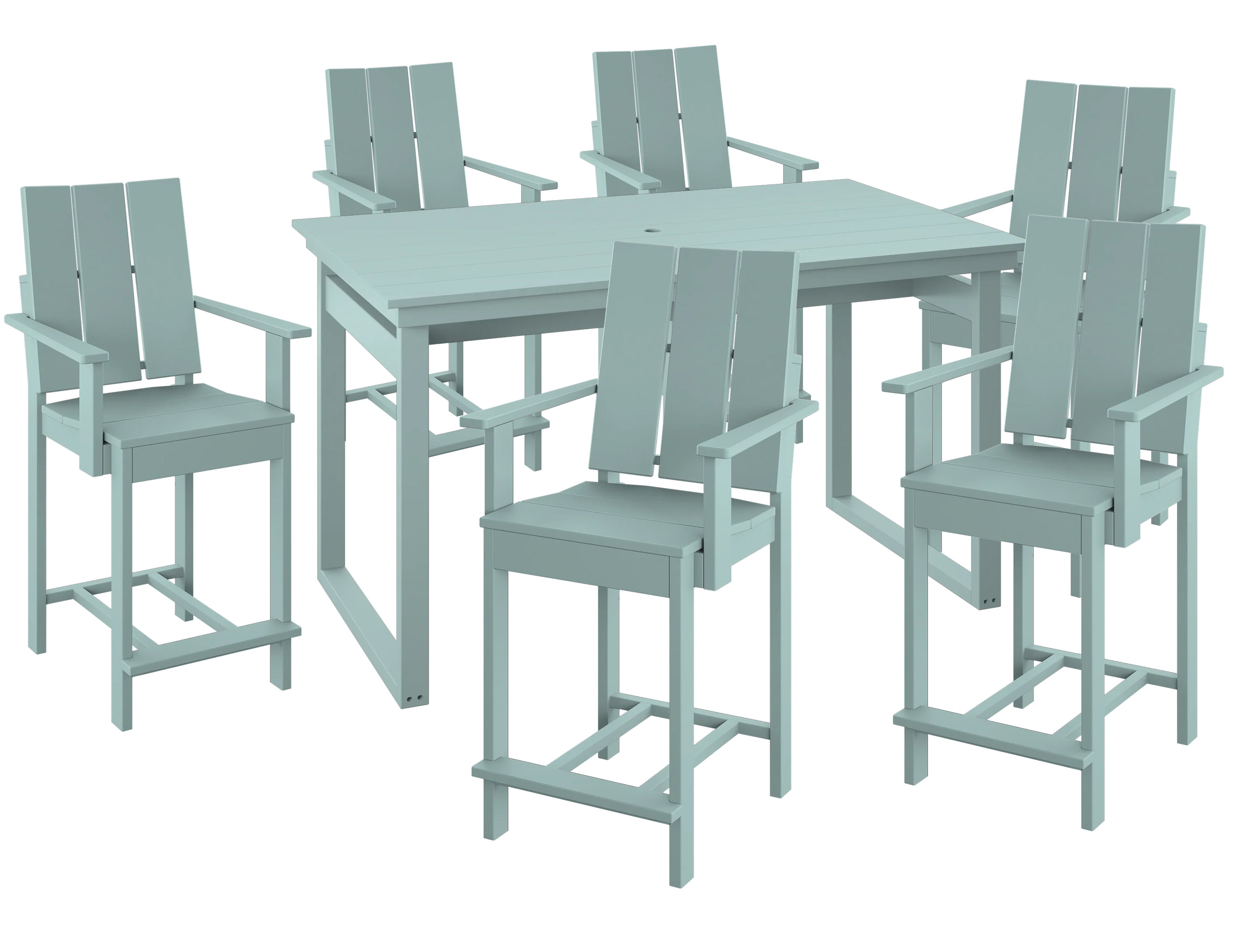 7-Piece Modern Adirondack Counter Set