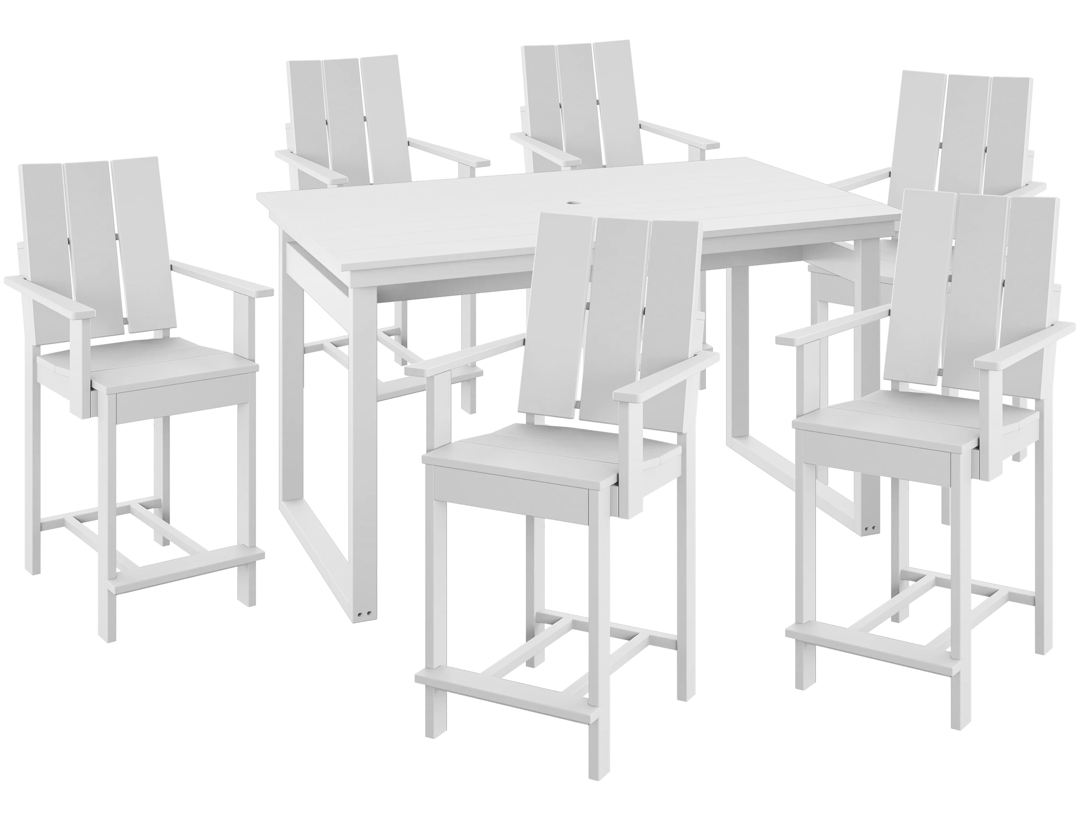 7-Piece Modern Adirondack Counter Set