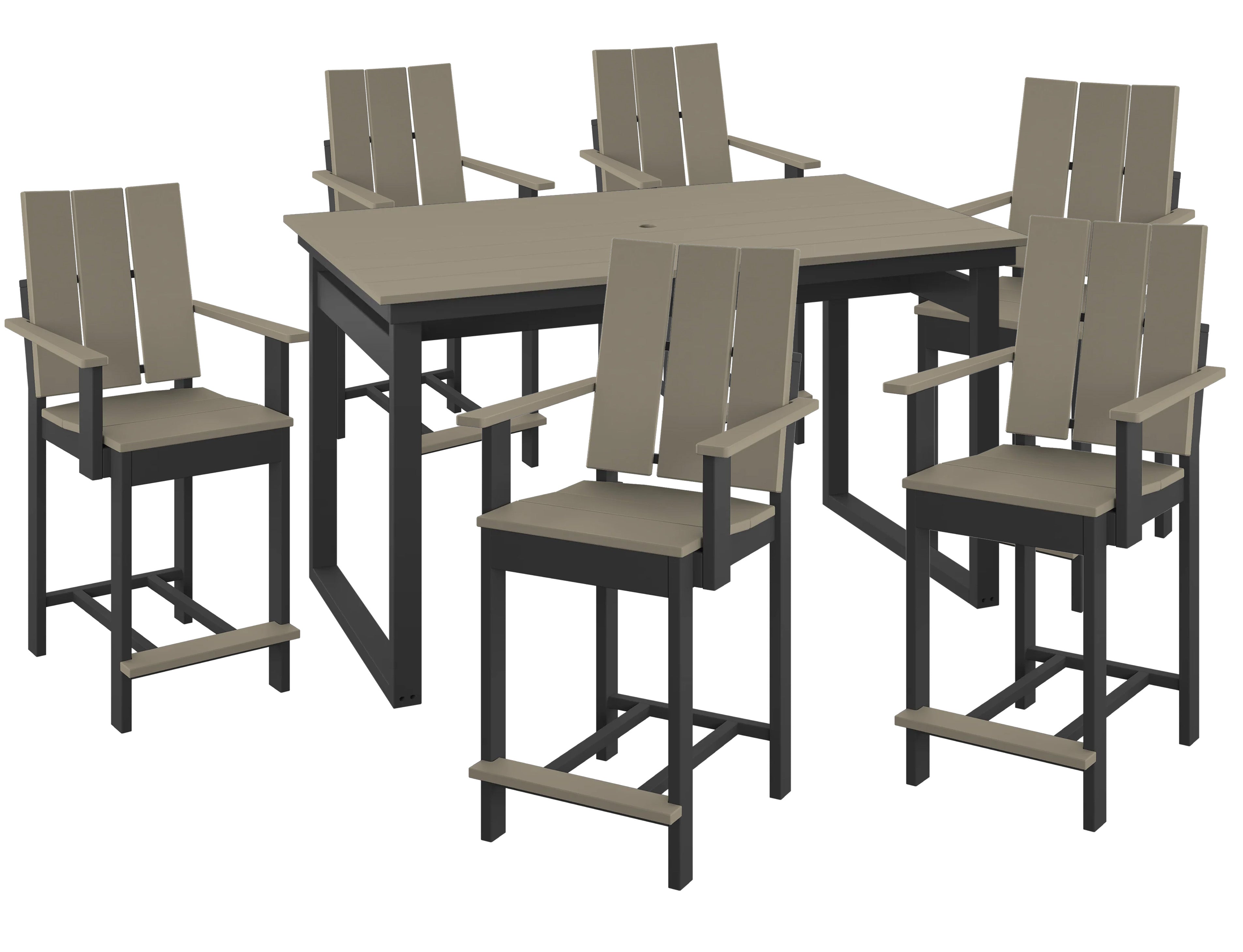 7-Piece Modern Adirondack Counter Set