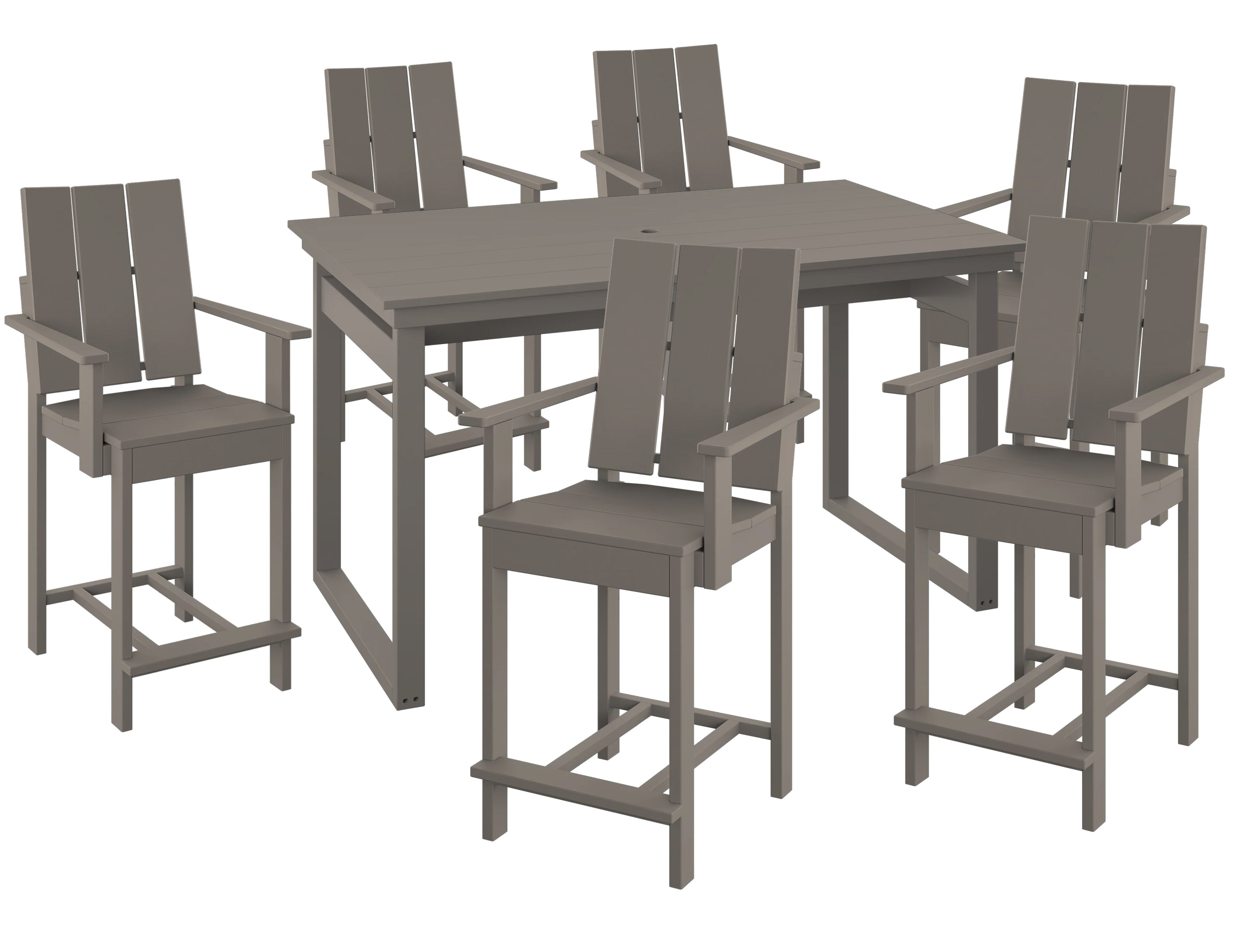 7-Piece Modern Adirondack Counter Set