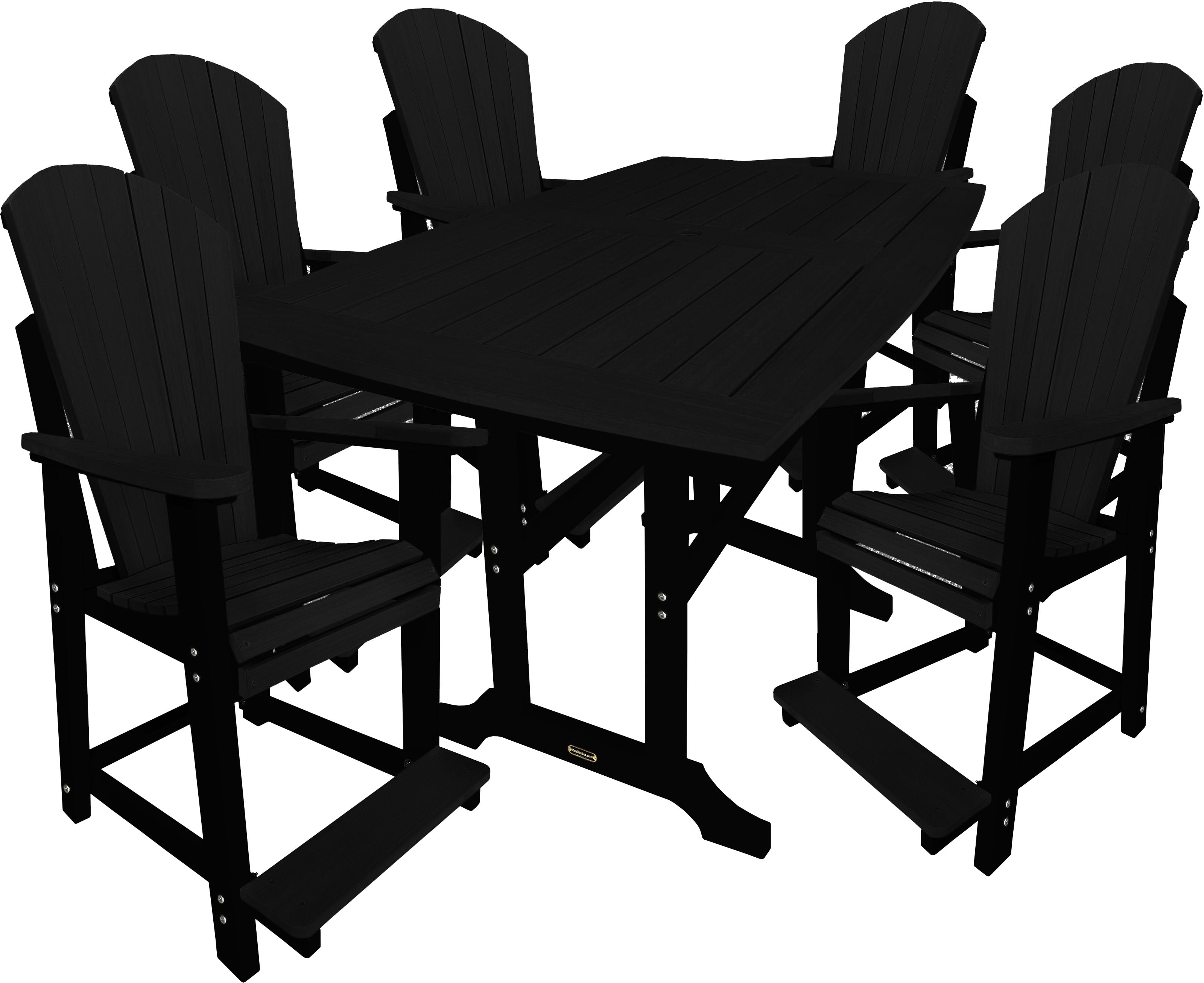 DURAWEATHER POLY® 7-Piece Traditional Adirondack Counter Height Dining Table Set