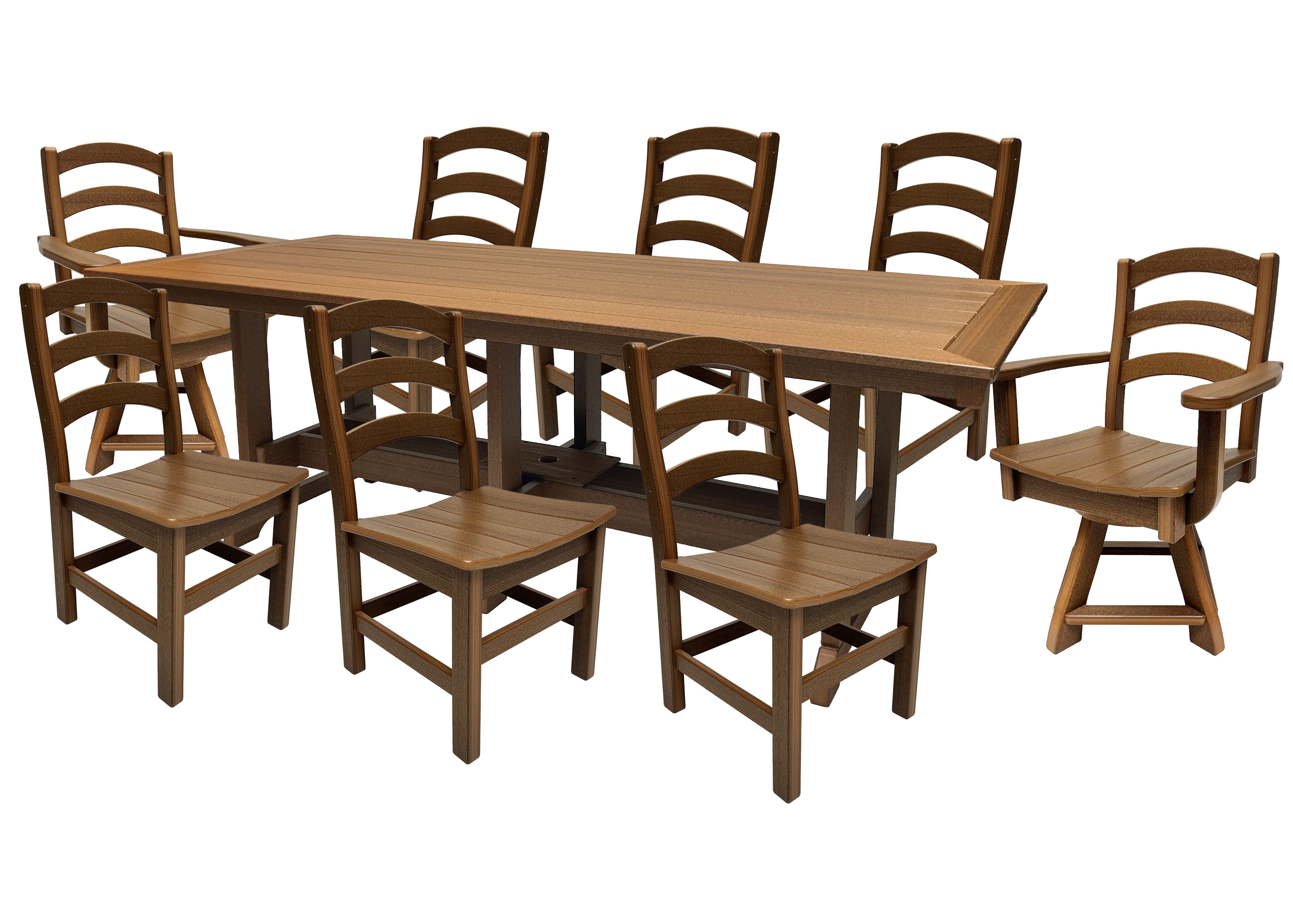 9-Piece Gardenia Dining Set With Two Swivel Chairs