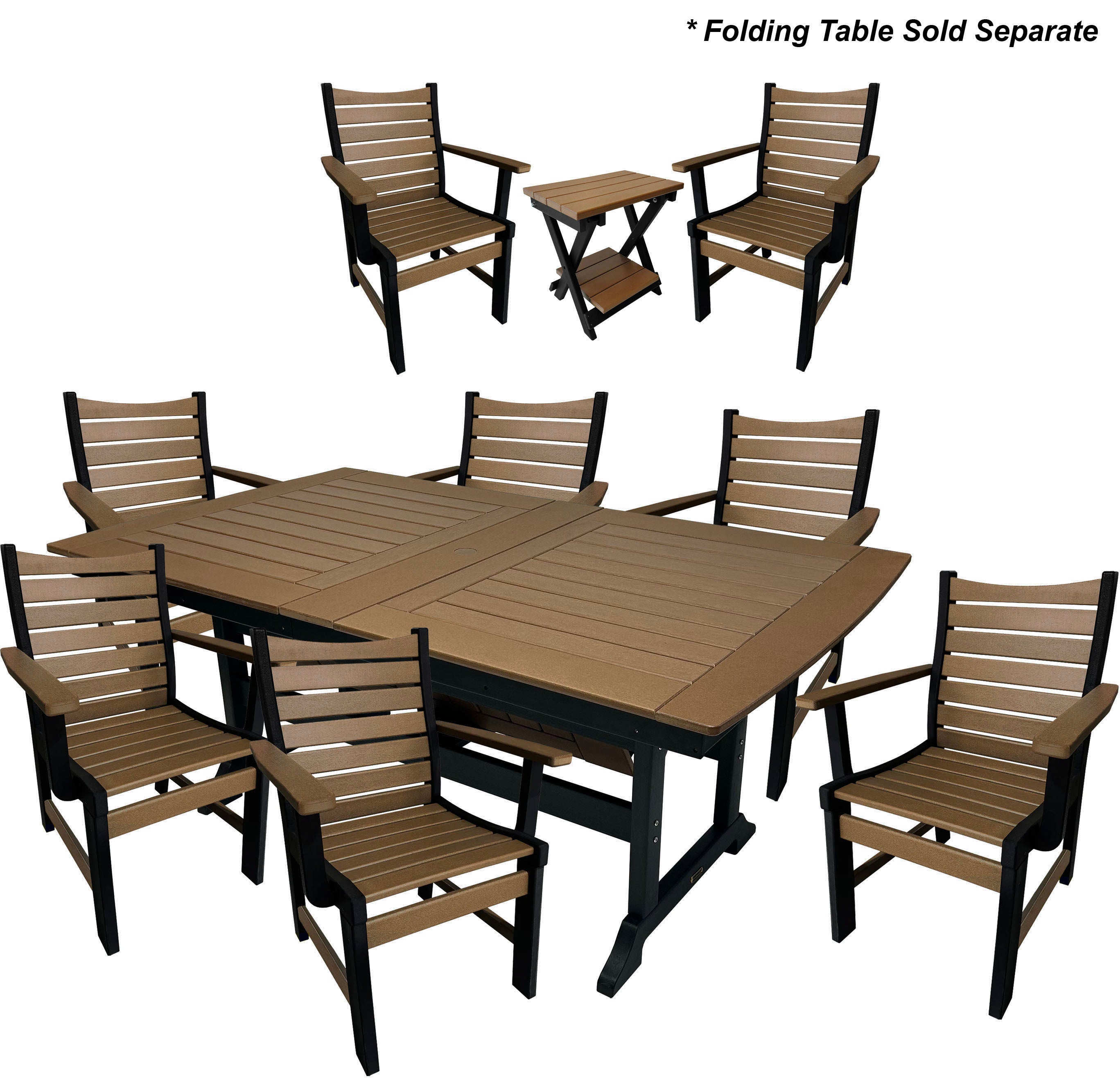 9-Piece Extension Brookshire Dining Table Set