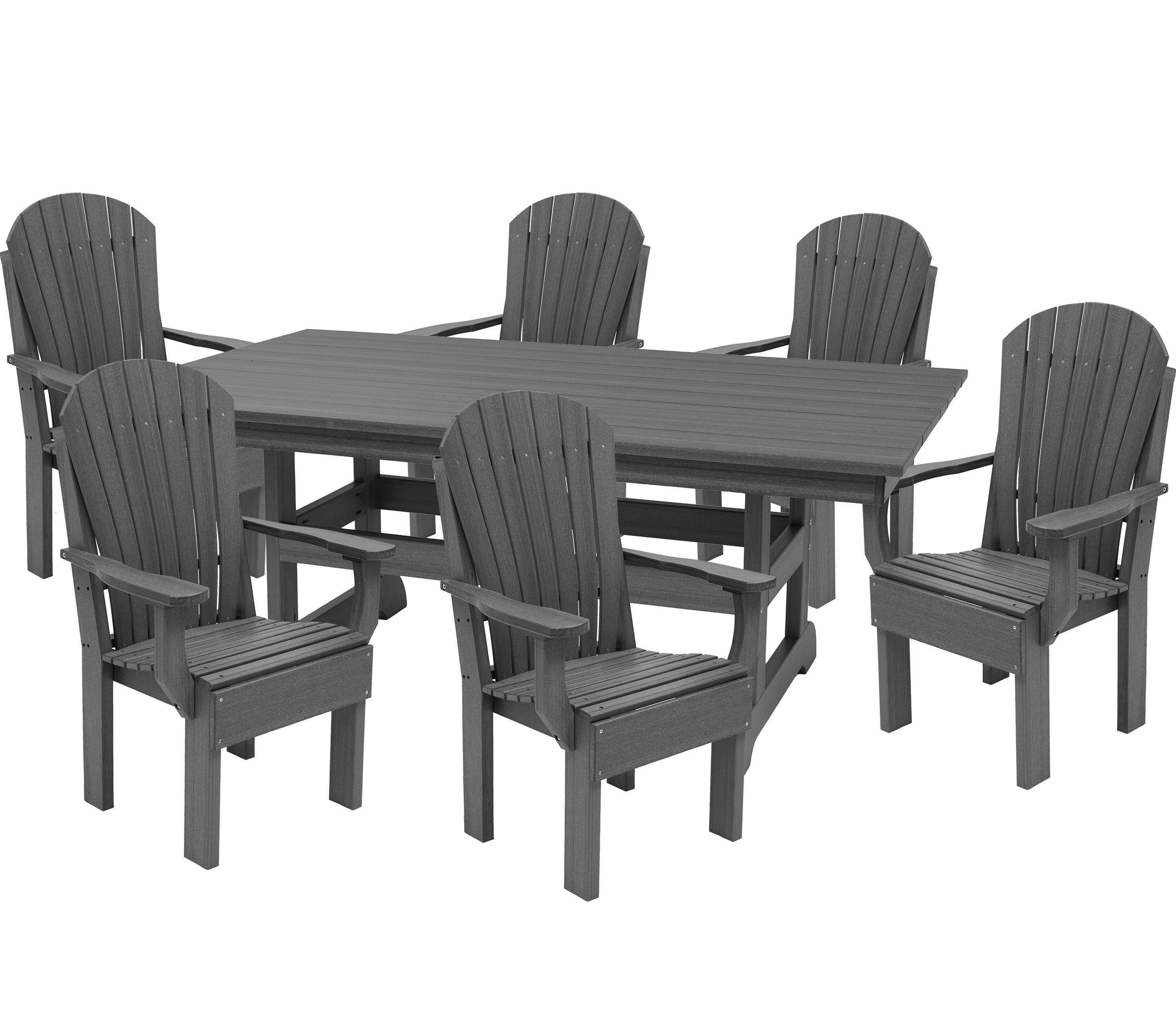 7-Piece Farmhouse Adirondack Dining Table Set