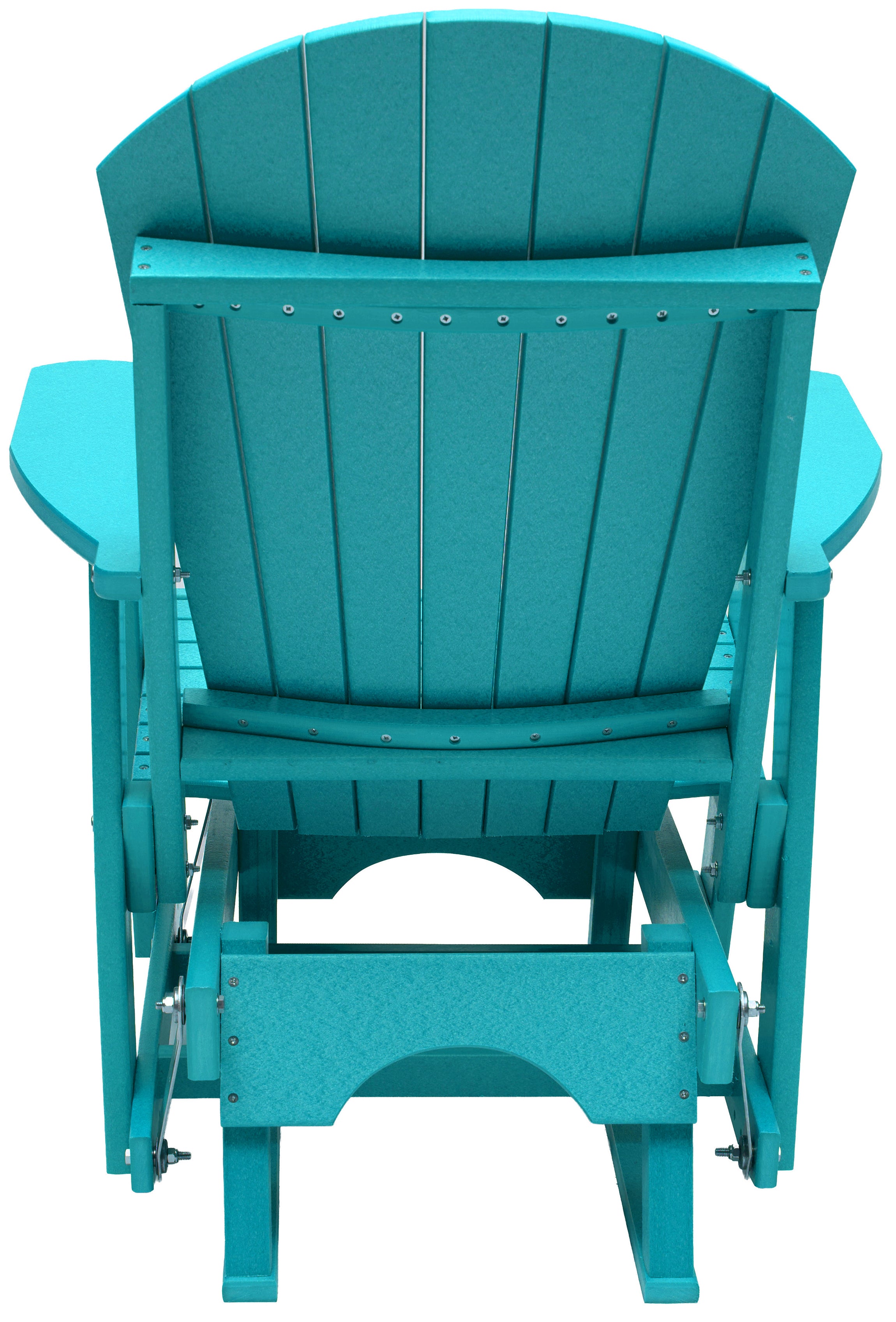 Set of 2 Adirondack Single Gliders With Two Tier End Table