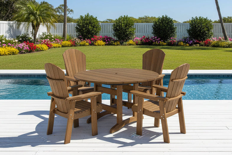 5-Piece Lakeside Adirondack Dining Table Set