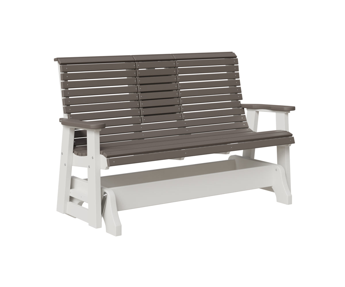 Classic 5' Rollback Loveseat Glider With Flip Down Console