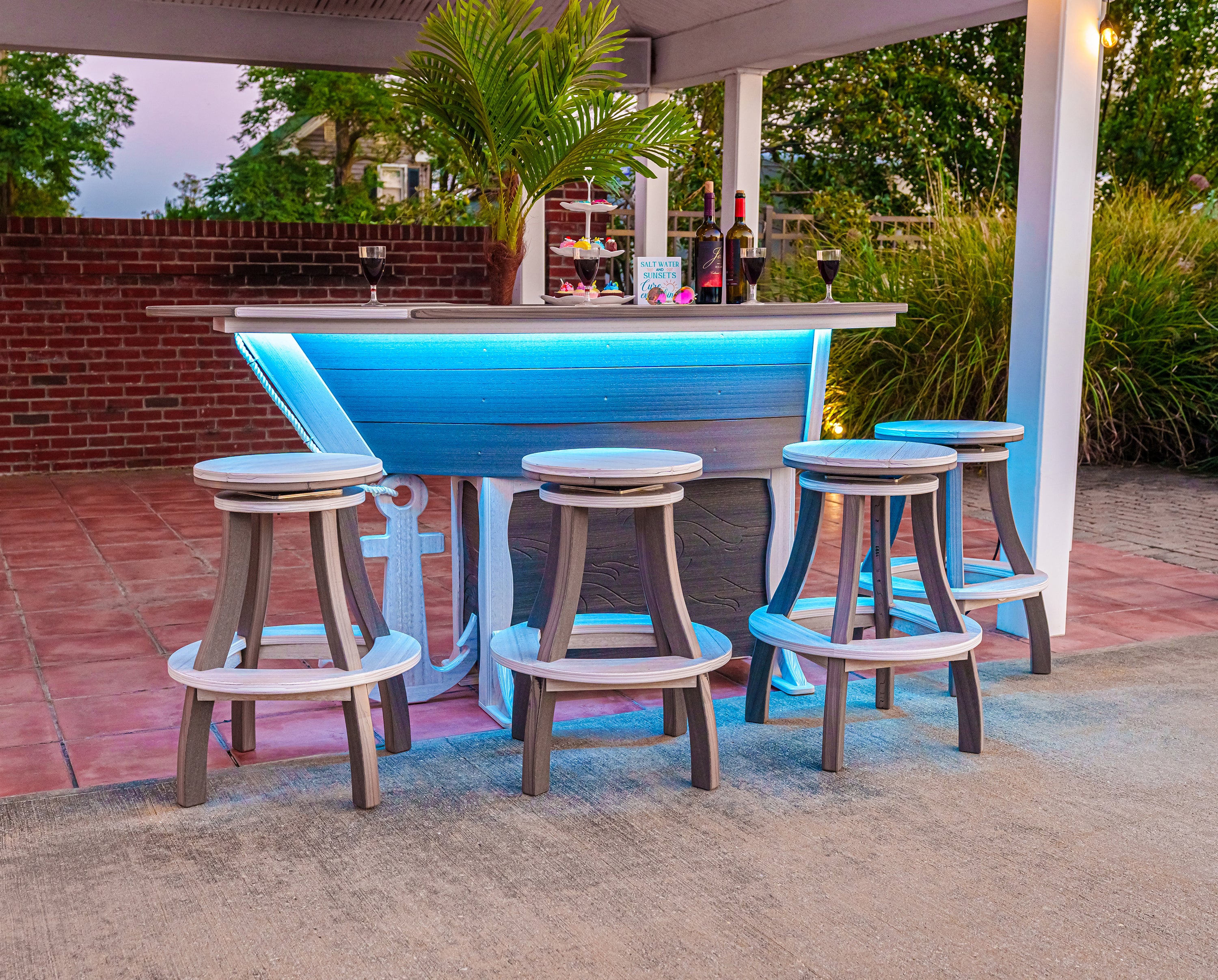 DuraWeather Poly&reg; 5-Piece 6'ft Nautical Bar