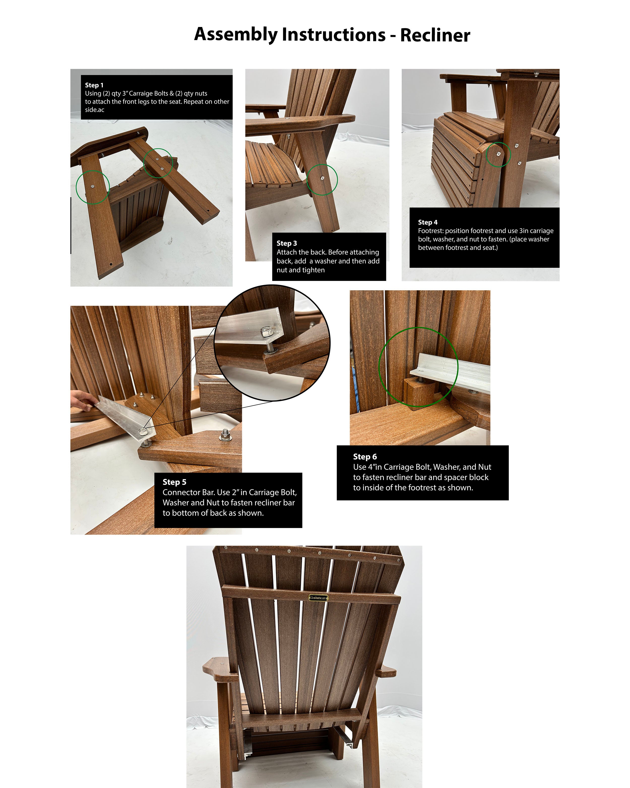 Adirondack Recliner Chair King Size