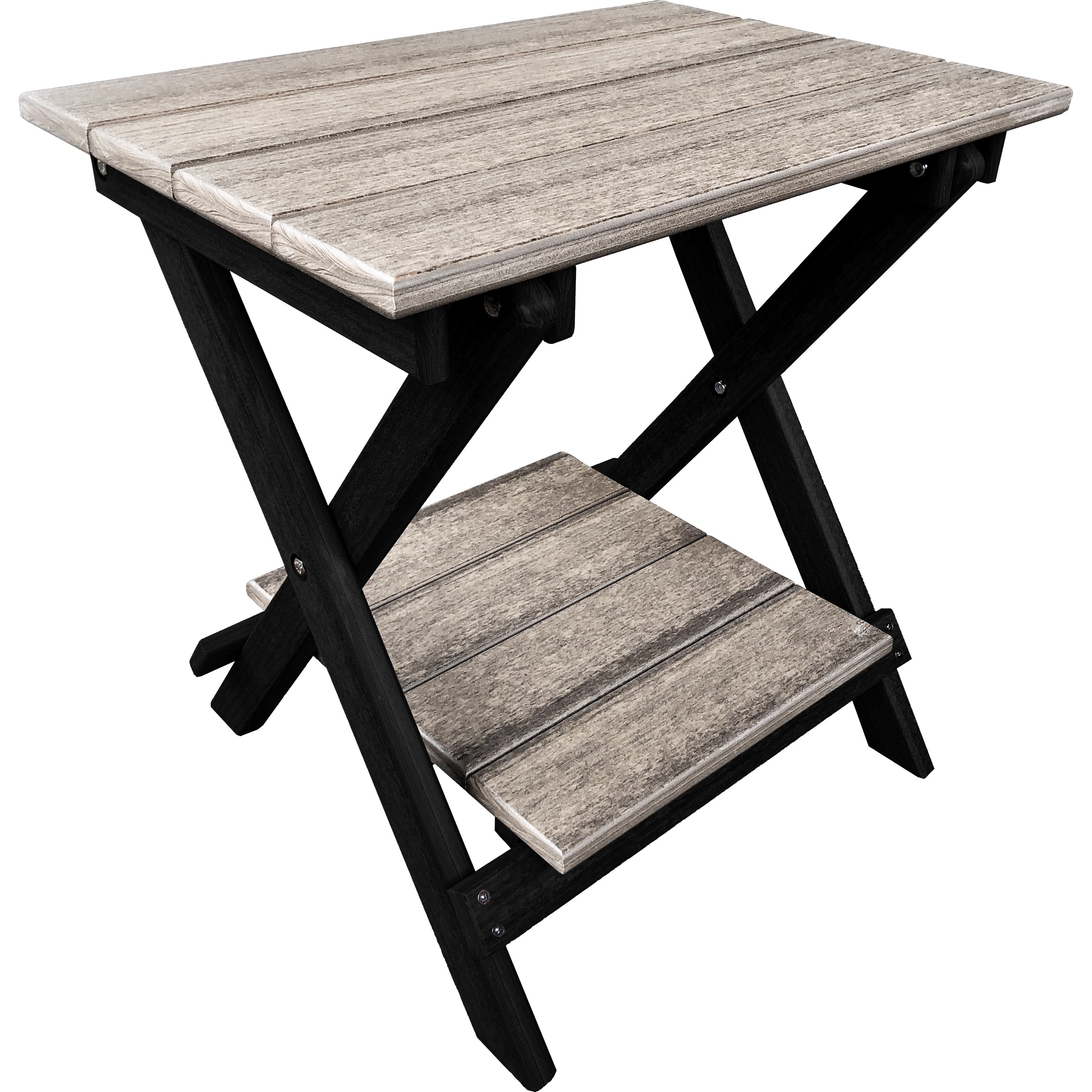 Folding Side Table w/ Removable Serving Tray - Ships Fully Assembled