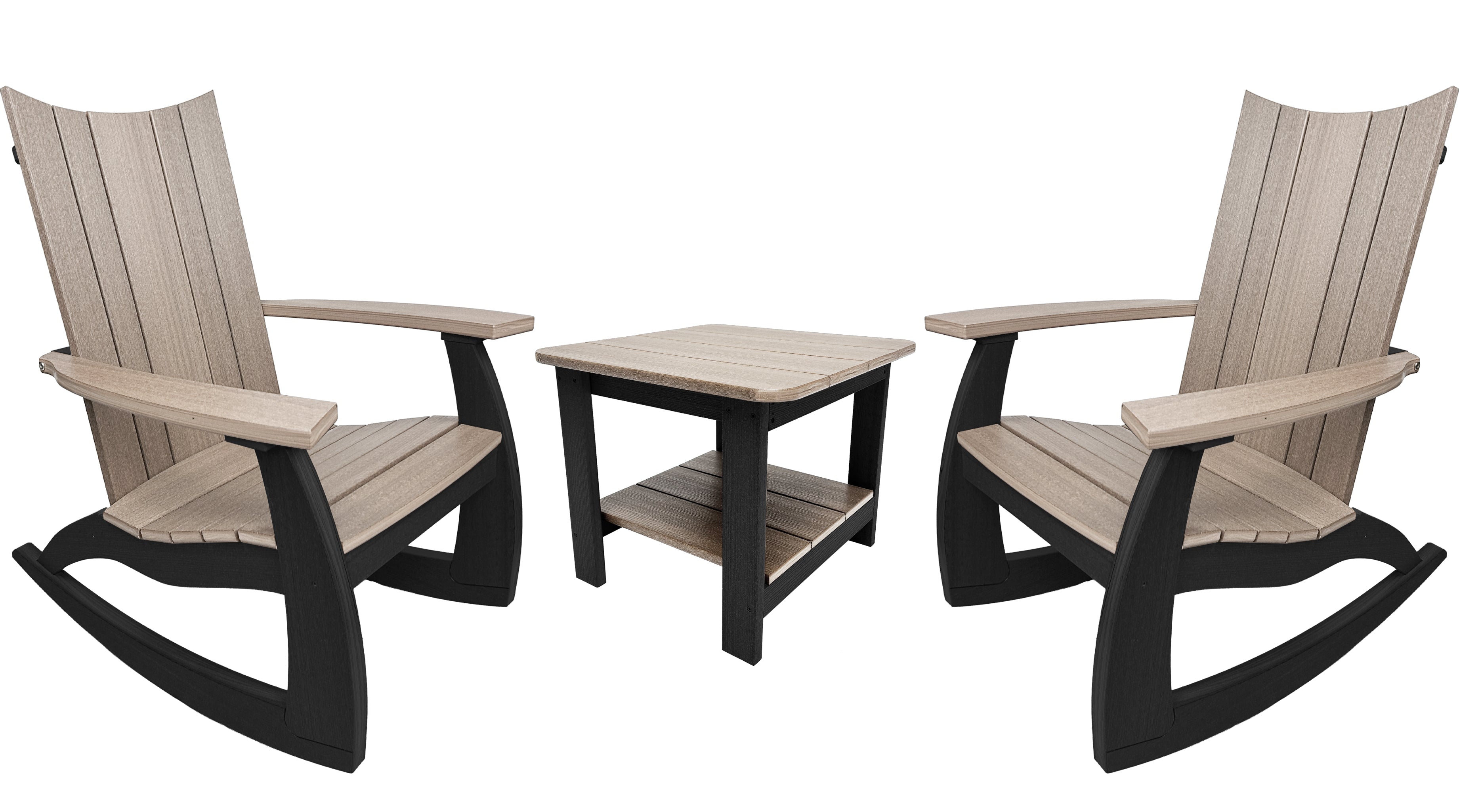 3-Piece Edge Modern Porch Rocker Set