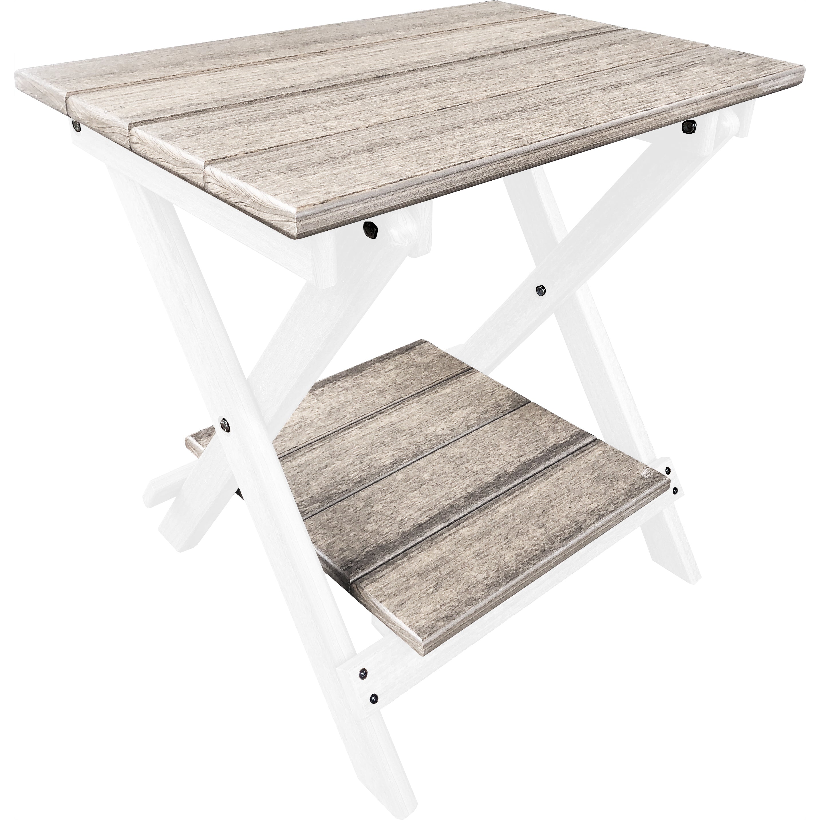 Folding Side Table w/ Removable Serving Tray - Ships Fully Assembled
