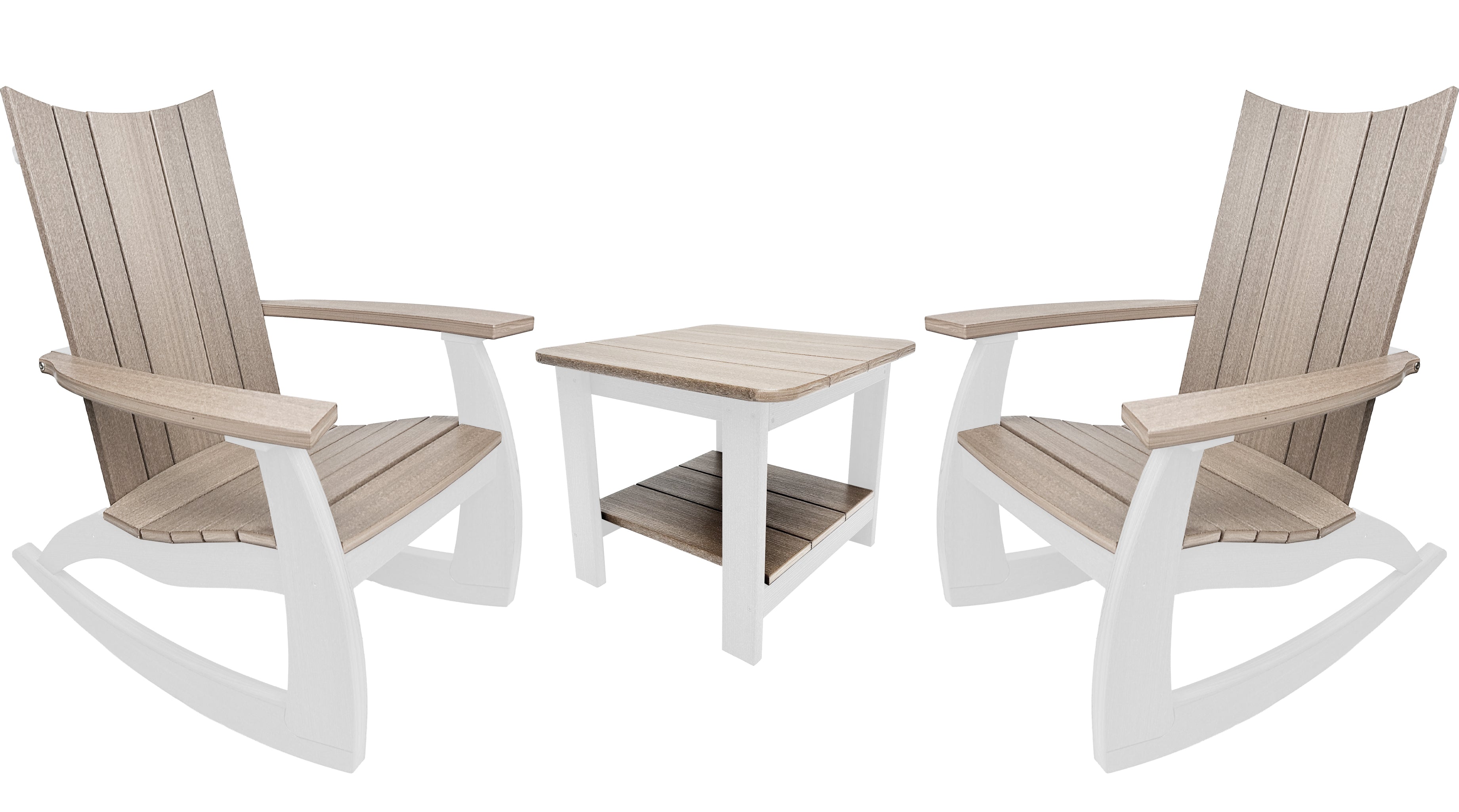 3-Piece Edge Modern Porch Rocker Set