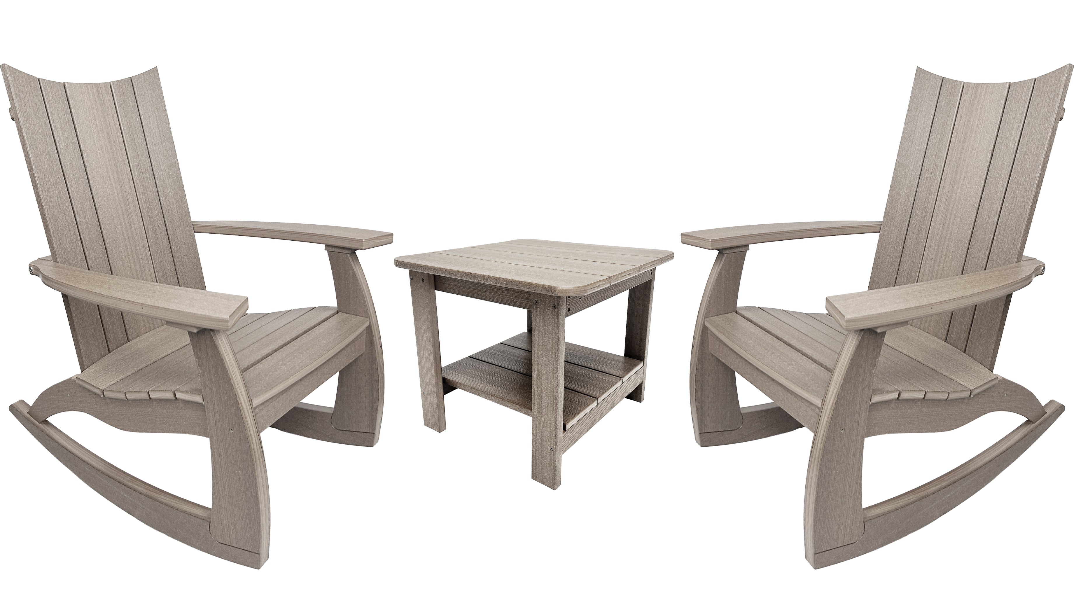 3-Piece Edge Modern Porch Rocker Set