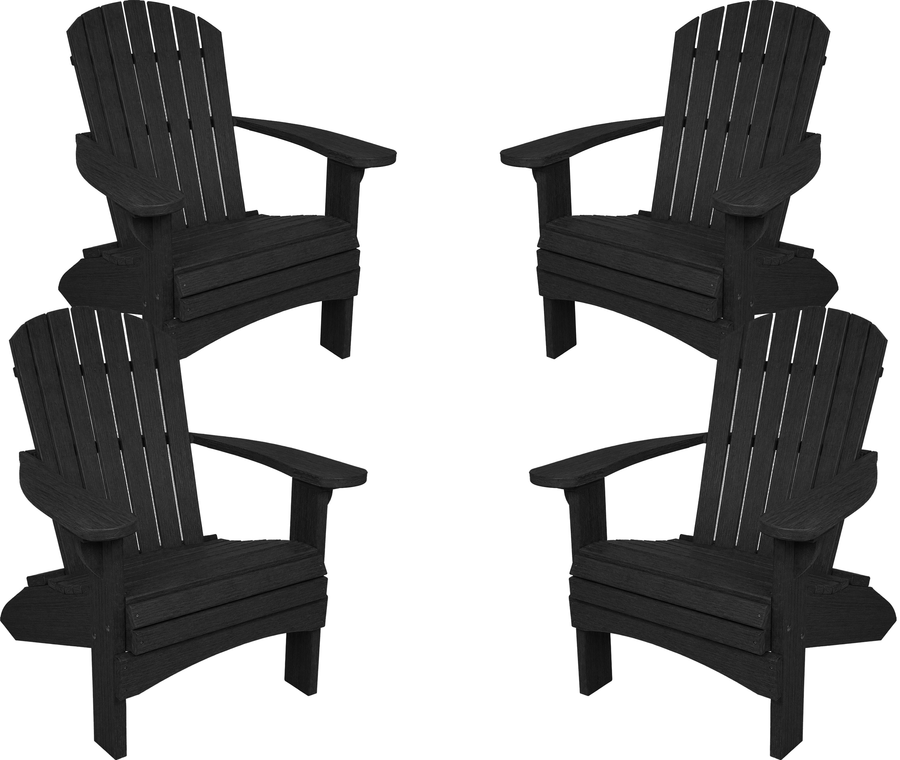 Set of 4 Adirondack Chairs Original King Size