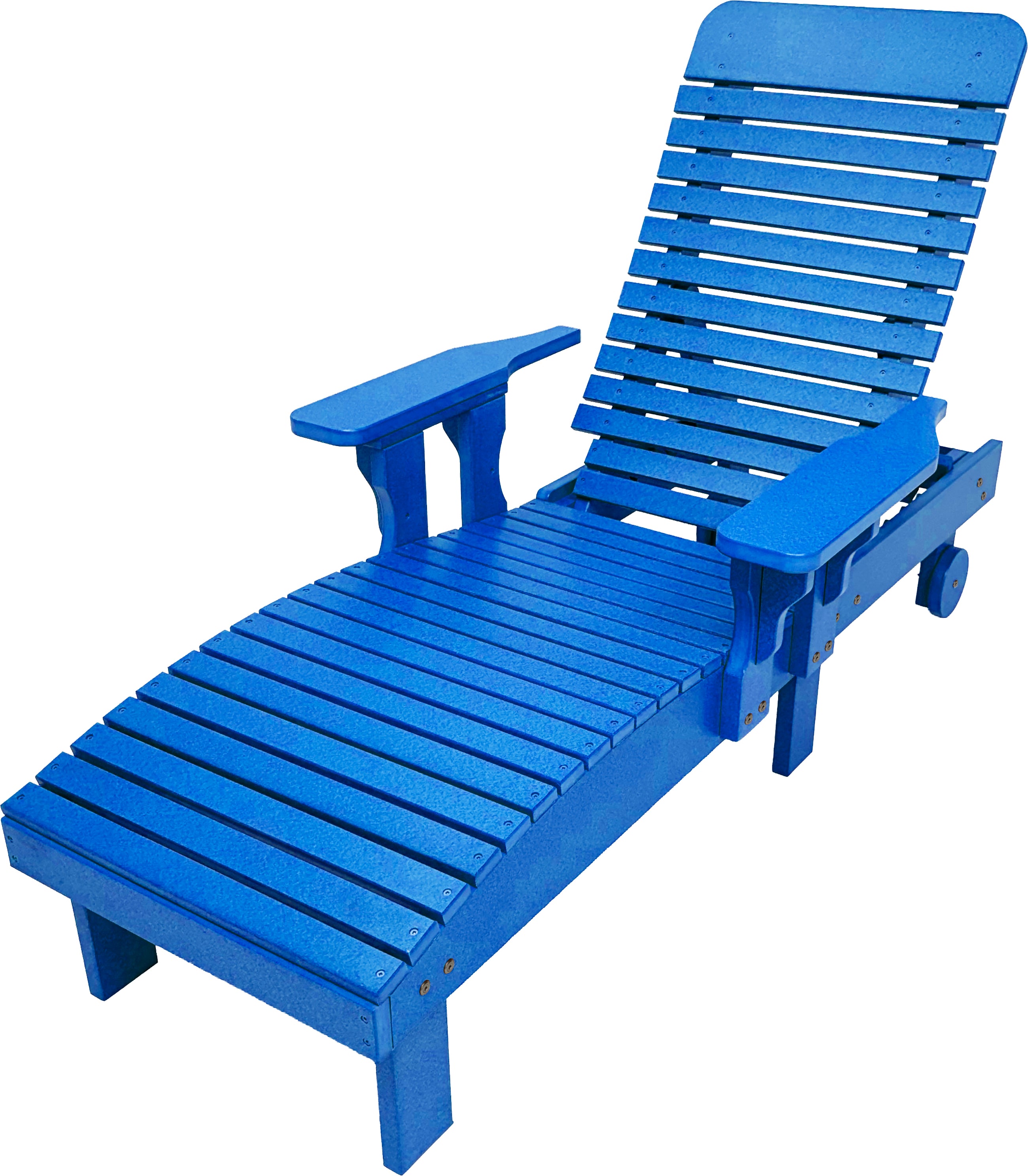 Traditional Chaise Lounge With Wheels And Adjustable Back