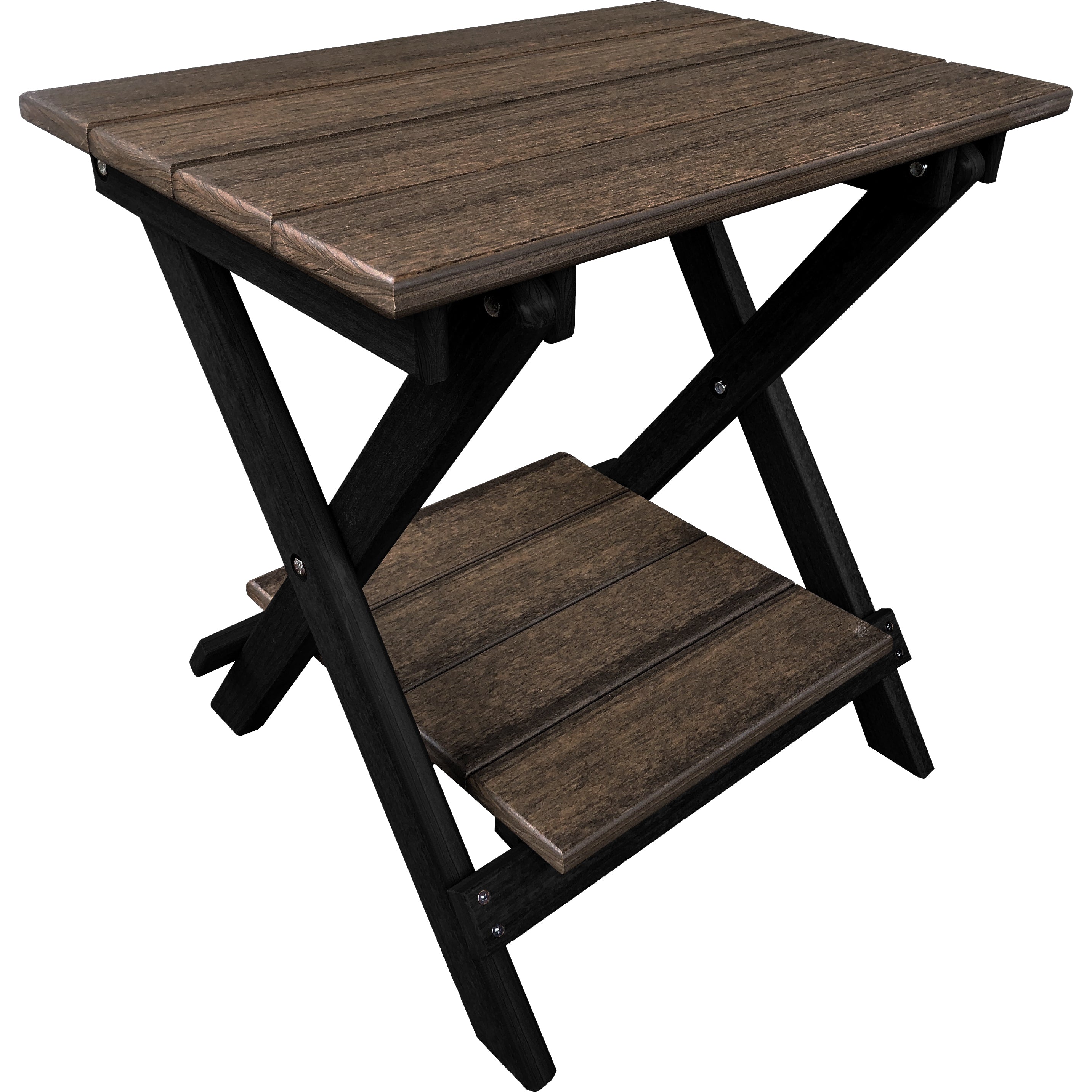 Folding Side Table w/ Removable Serving Tray - Ships Fully Assembled